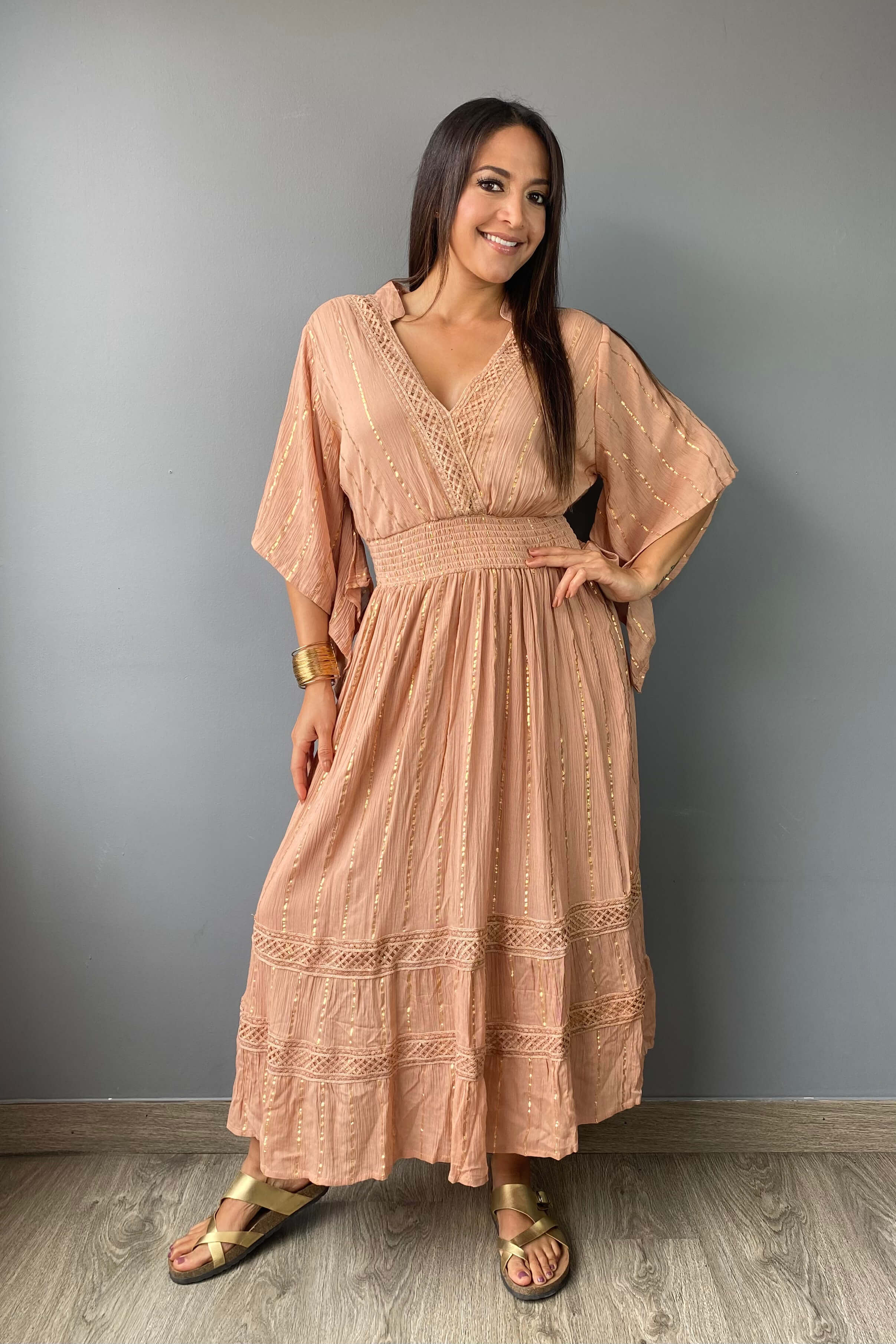 Vestido Kaftan Palo de Rosa