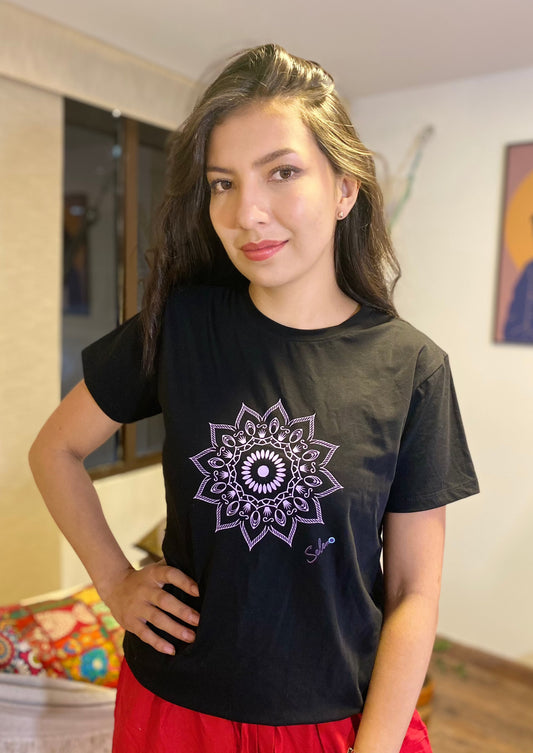 Camisetas Negra Mandala