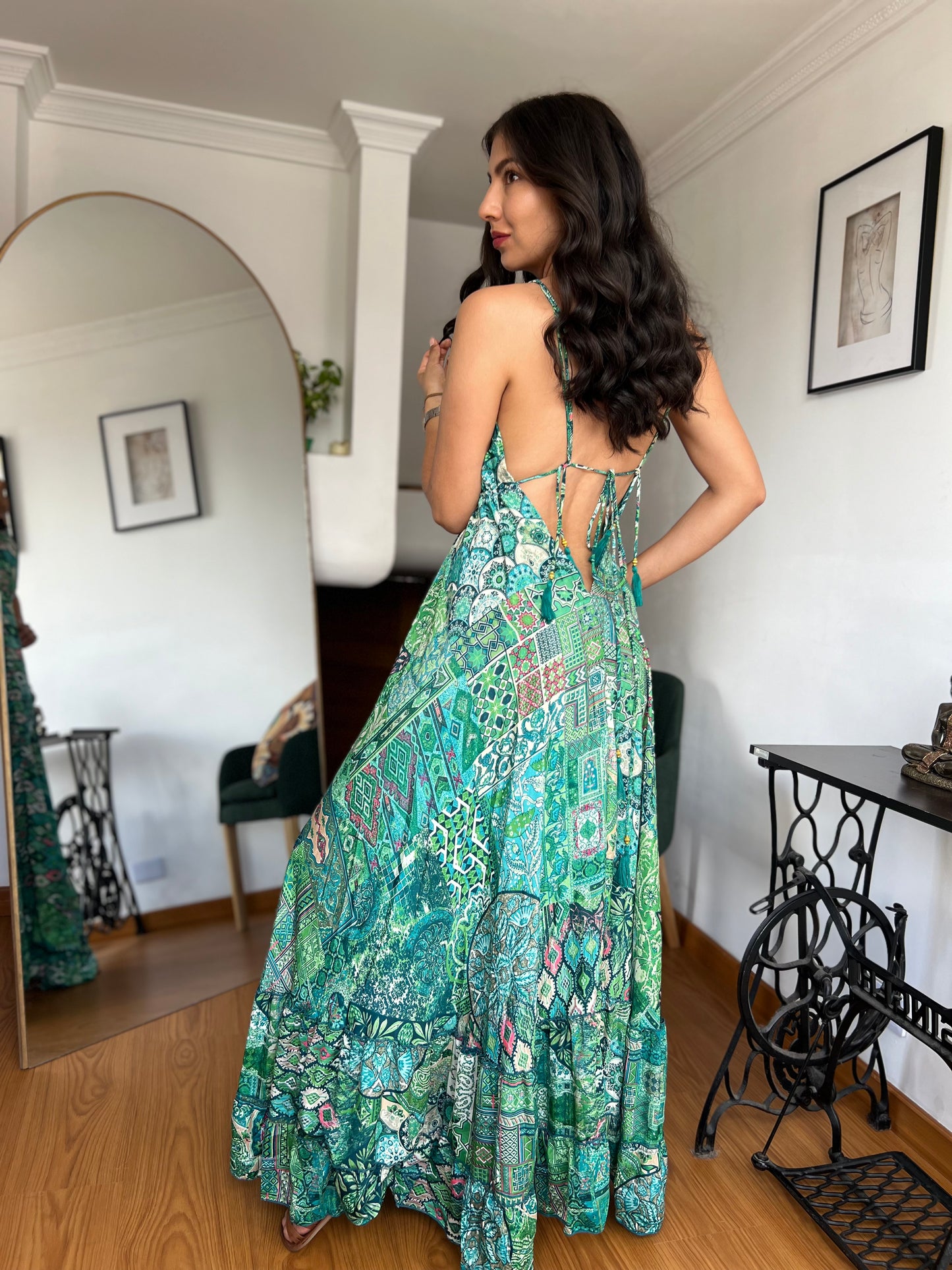 Vestido Boho Verde