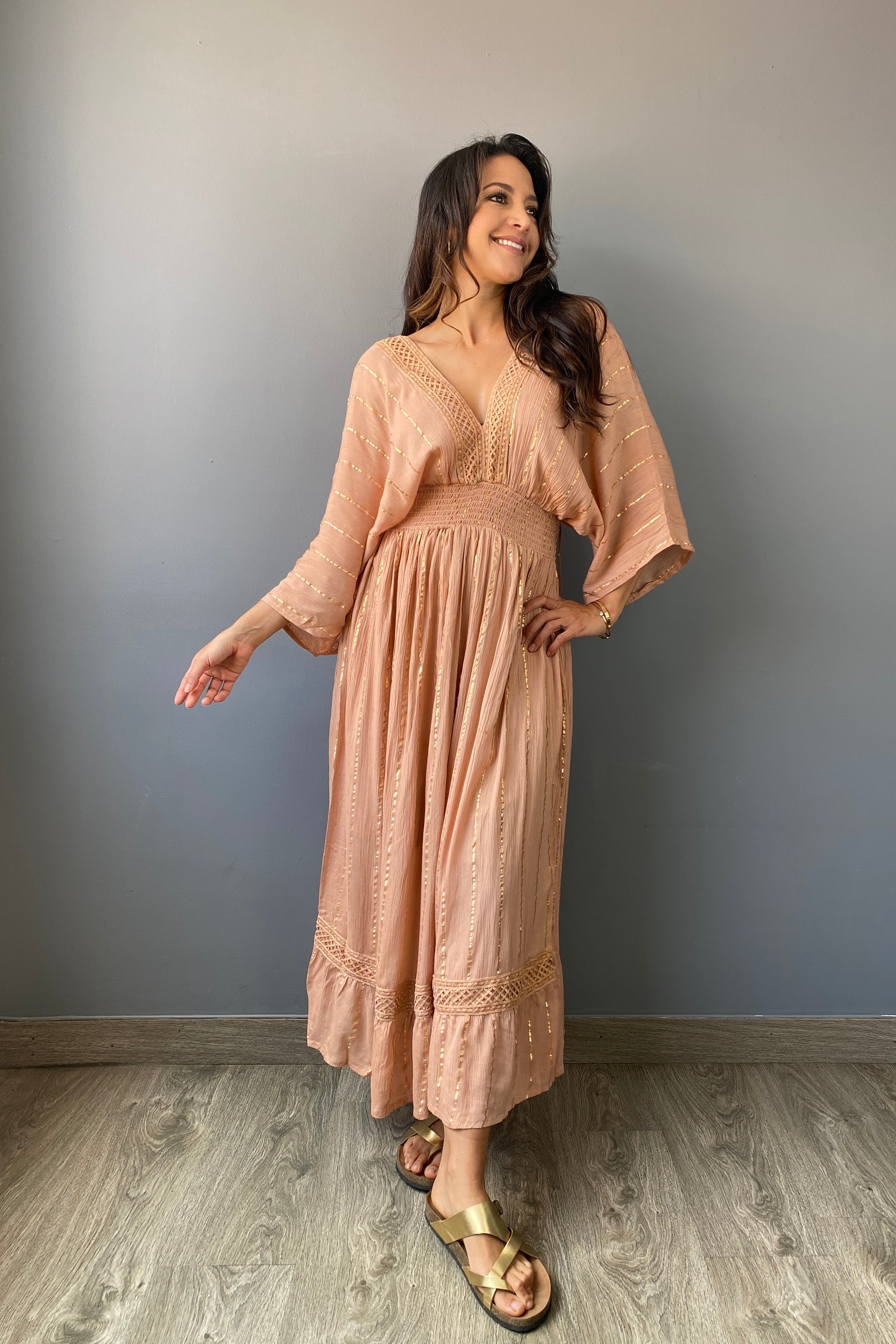 Vestido Kaftan Palo de Rosa