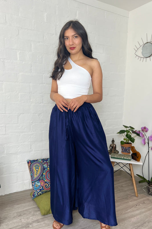 Pantalon Hippie Azul Rayon