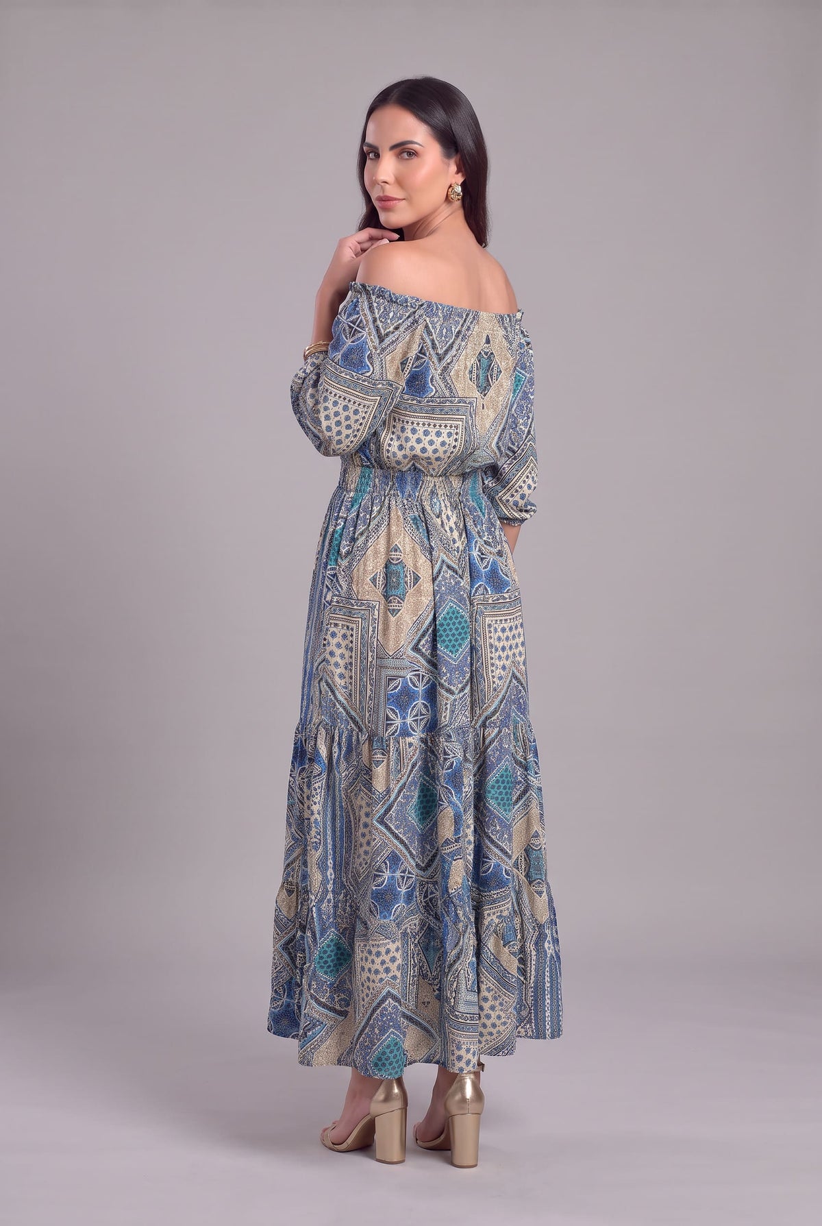 Vestido Mosaico Azul