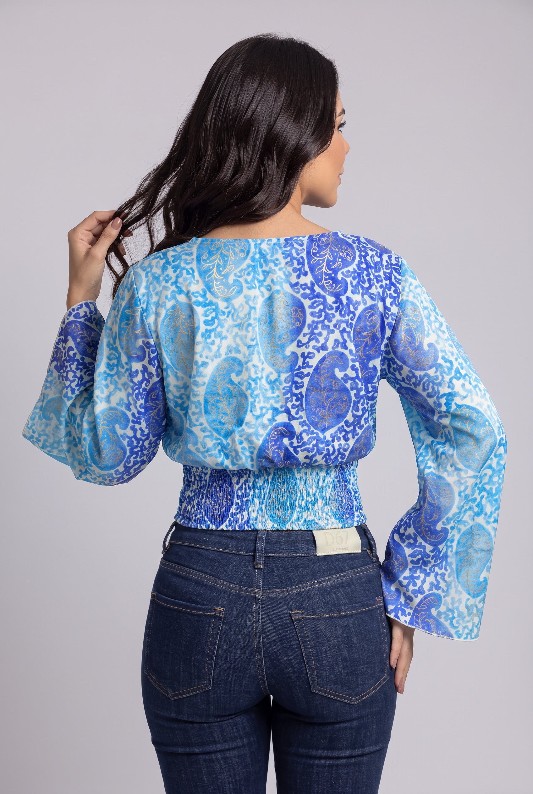 Blusa Boho Azul - Seleno Shop