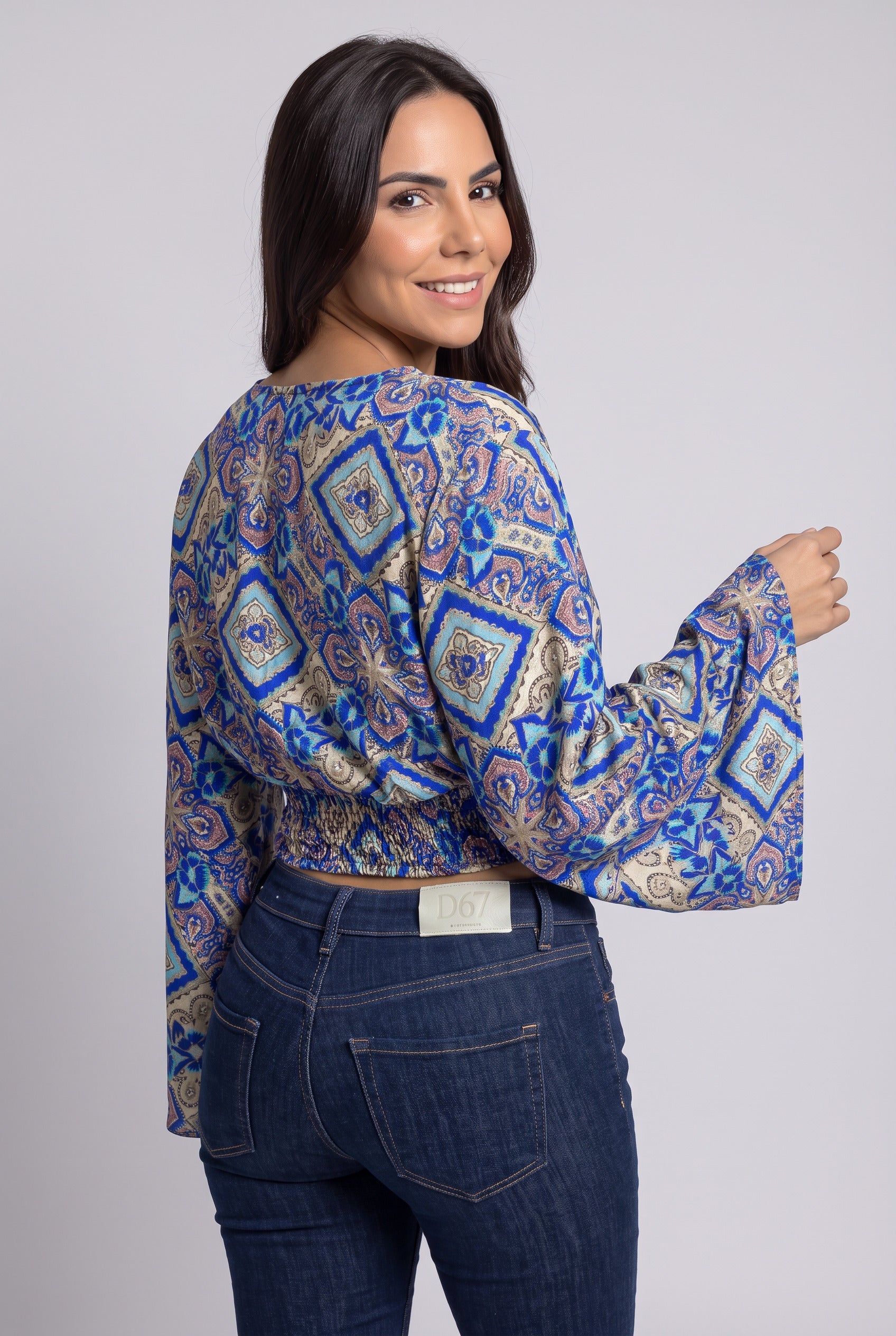 Blusa Boho Azuly Dorado - Seleno Shop