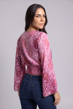 Blusa Boho Fucsia - Seleno Shop