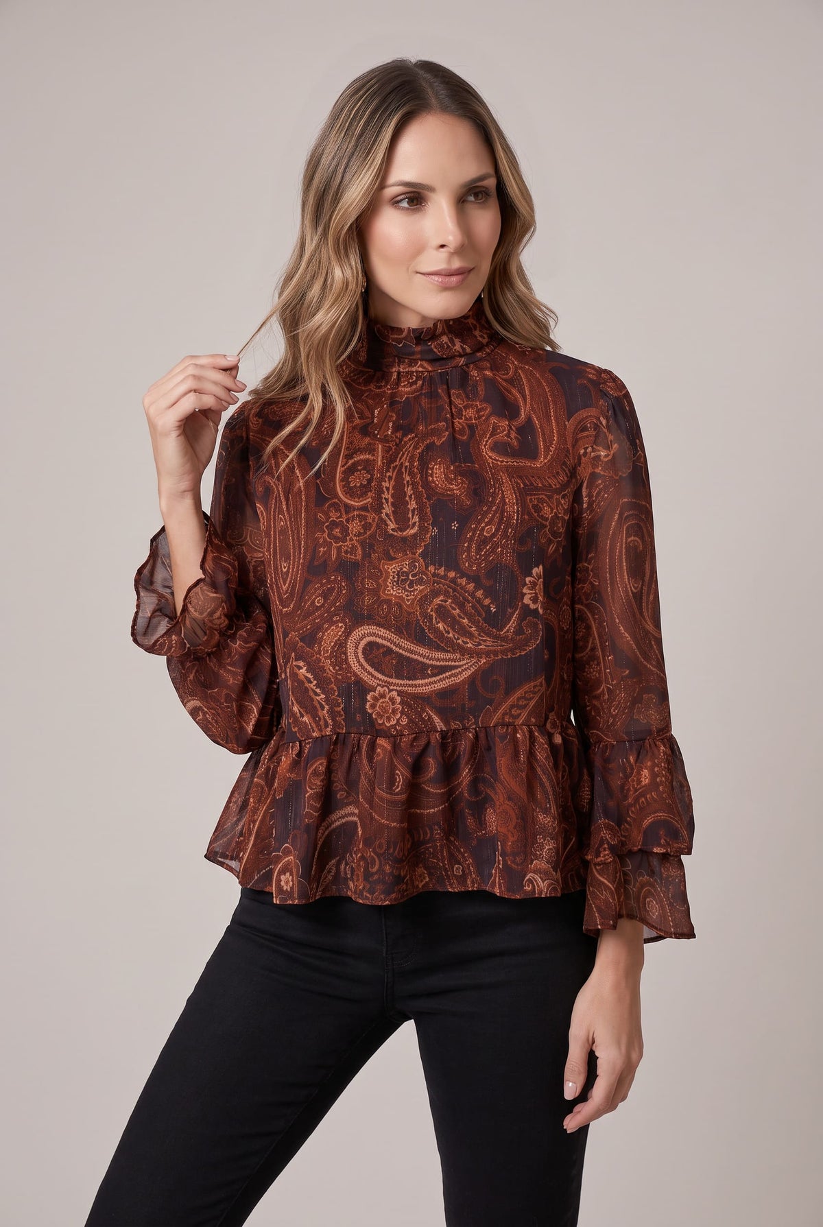Blusa Paisley Vinotinto - Seleno Shop