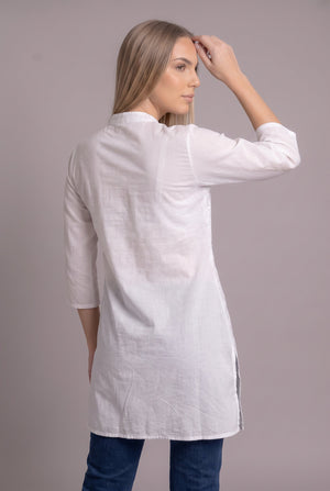 Bluson Blanco Bordado - Seleno Shop