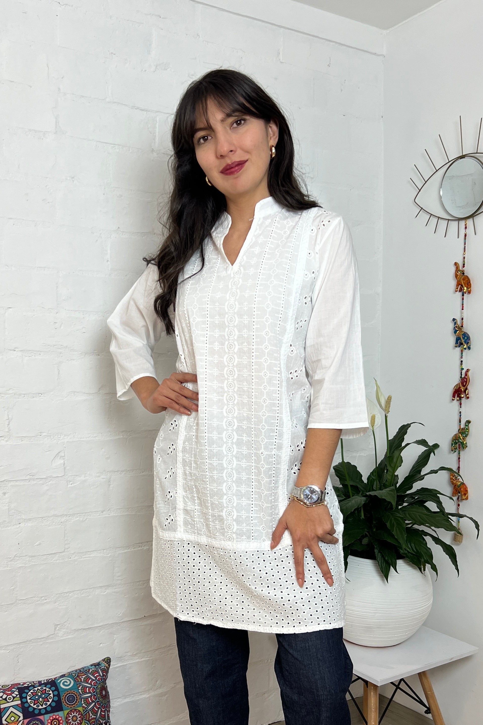 Bluson Blanco Bordado - Seleno Shop