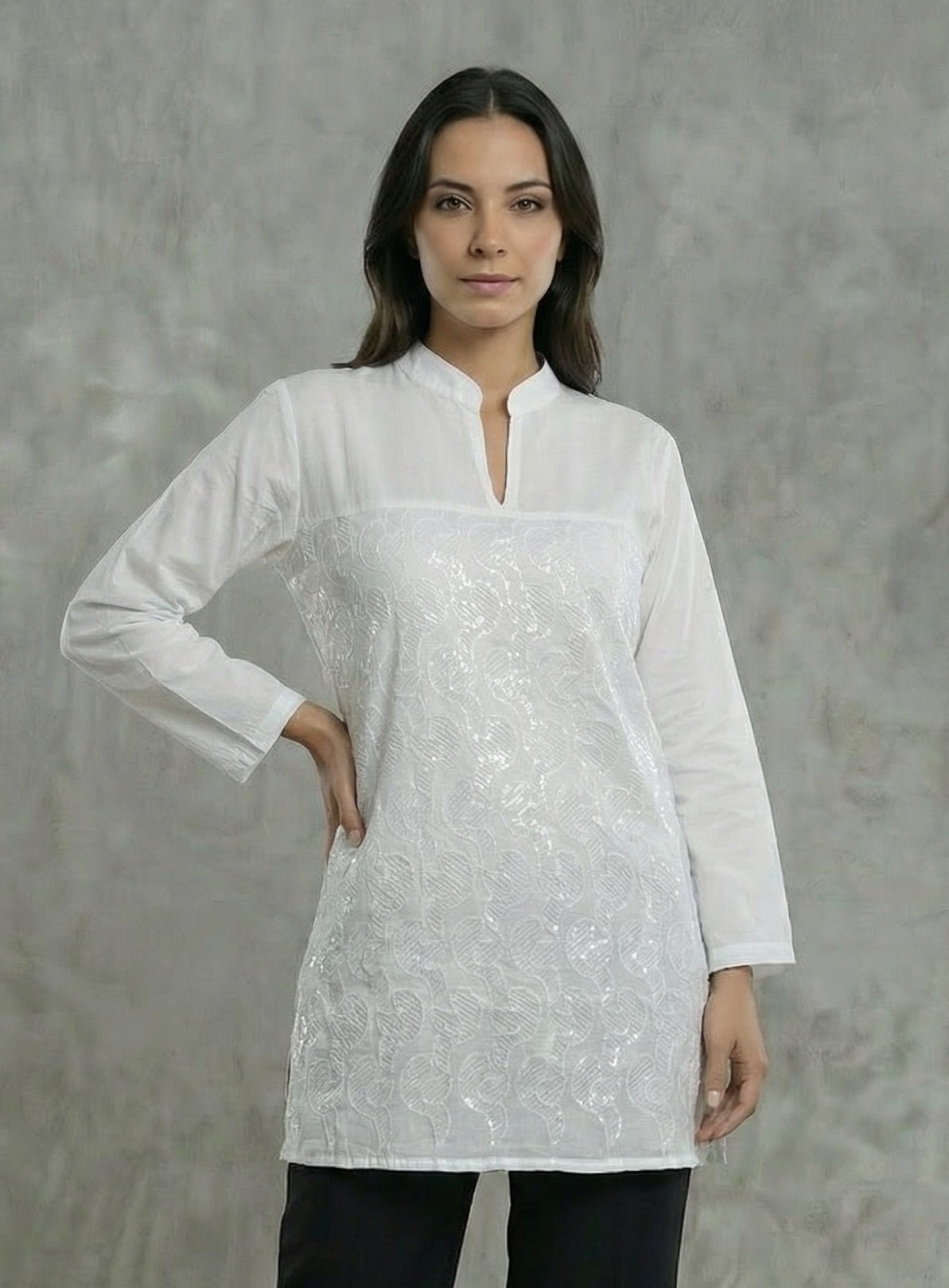 Bluson Blanco Bordado - Seleno Shop