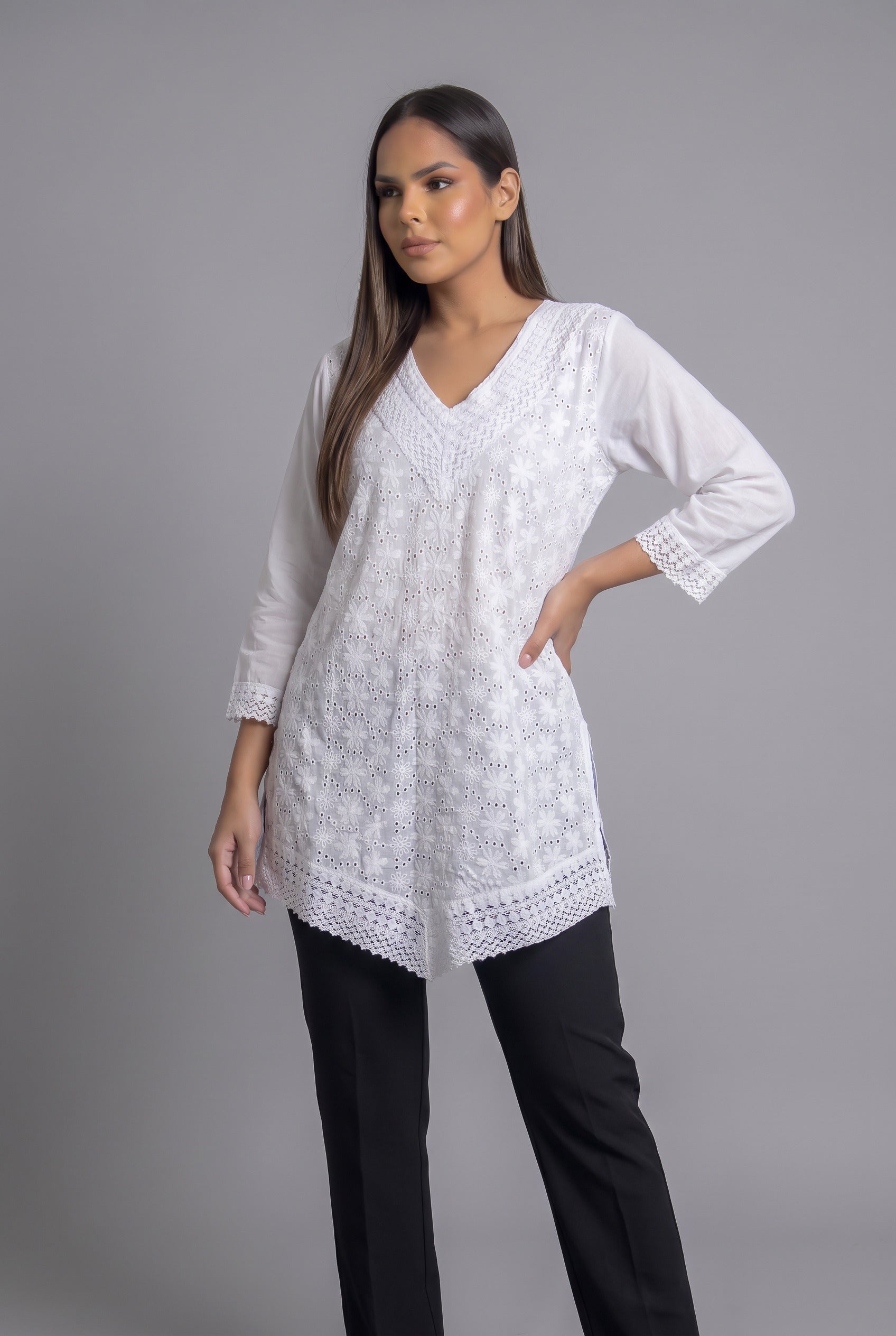 Bluson Blanco Bordado - Seleno Shop