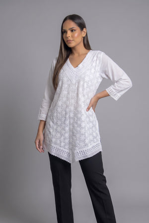 Bluson Blanco Bordado - Seleno Shop