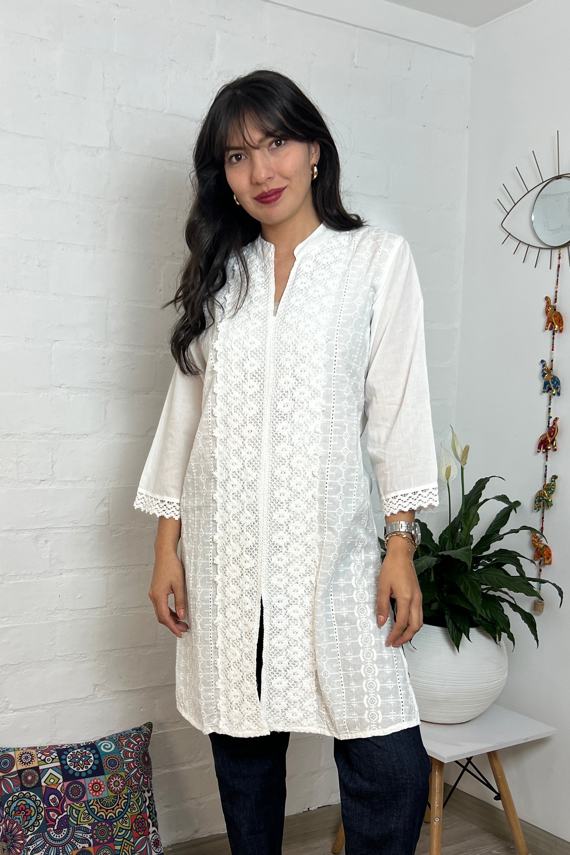 Bluson Blanco Bordado - Seleno Shop