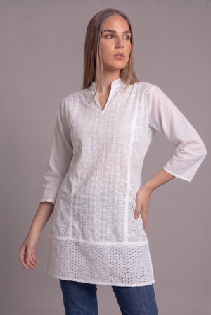 Bluson Blanco Bordado - Seleno Shop