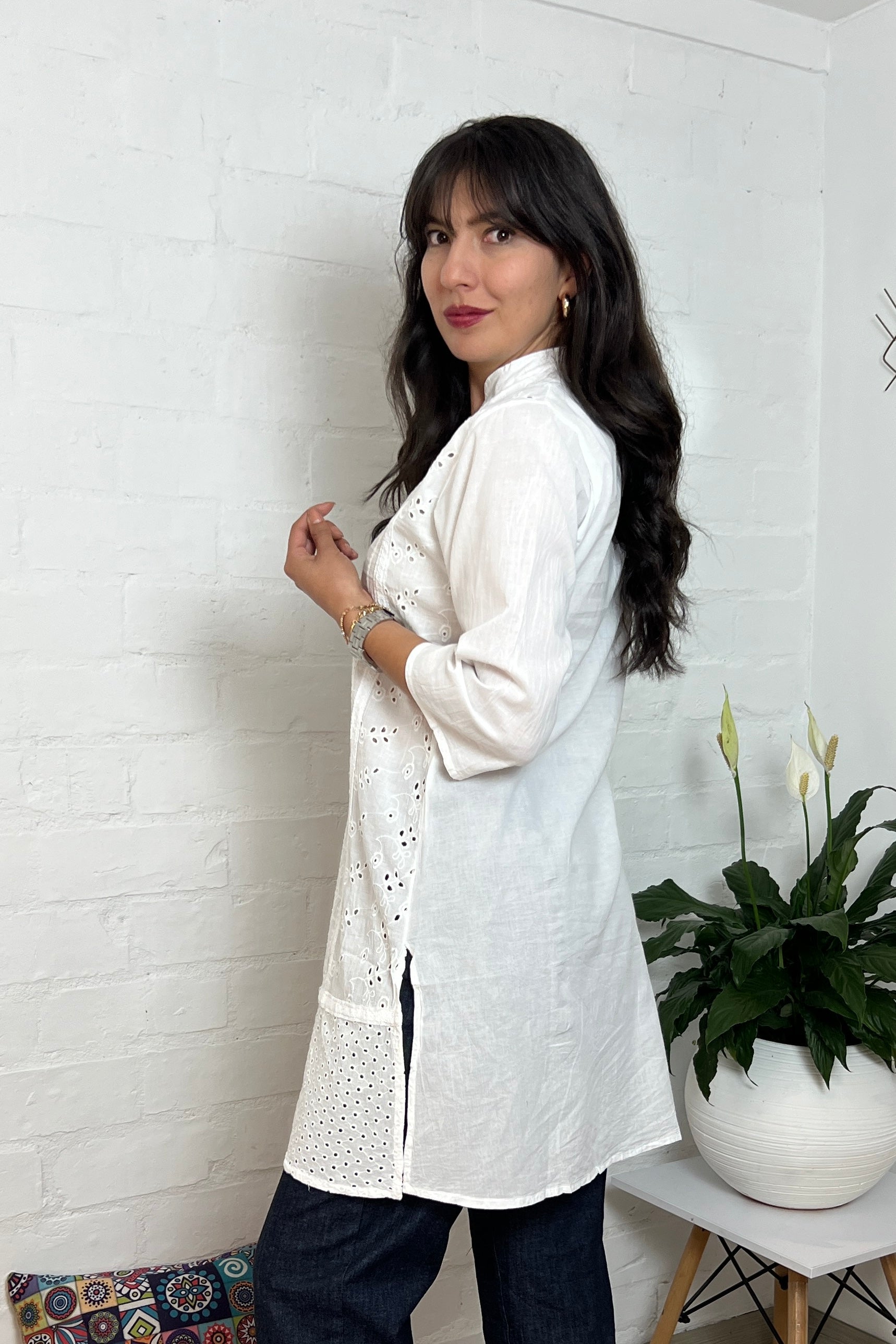 Bluson Blanco Bordado - Seleno Shop