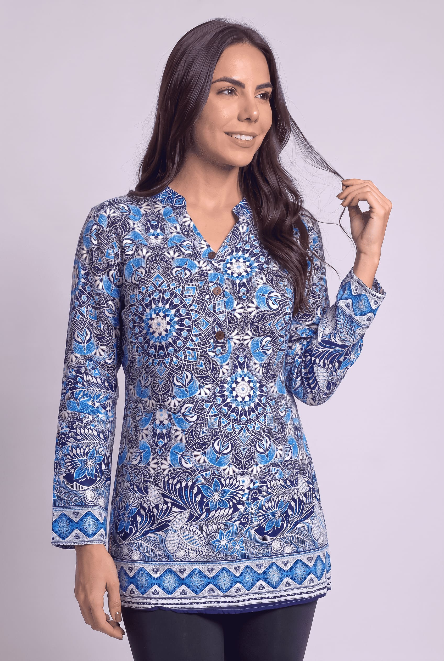 Bluson Mandalas Azul - Seleno Shop