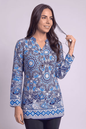 Bluson Mandalas Azul - Seleno Shop