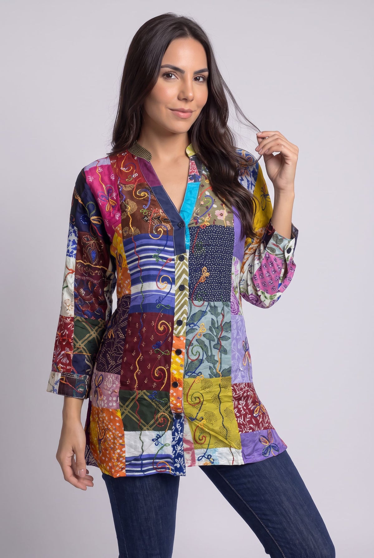 Bluson Patchwork Talla L - Seleno Shop