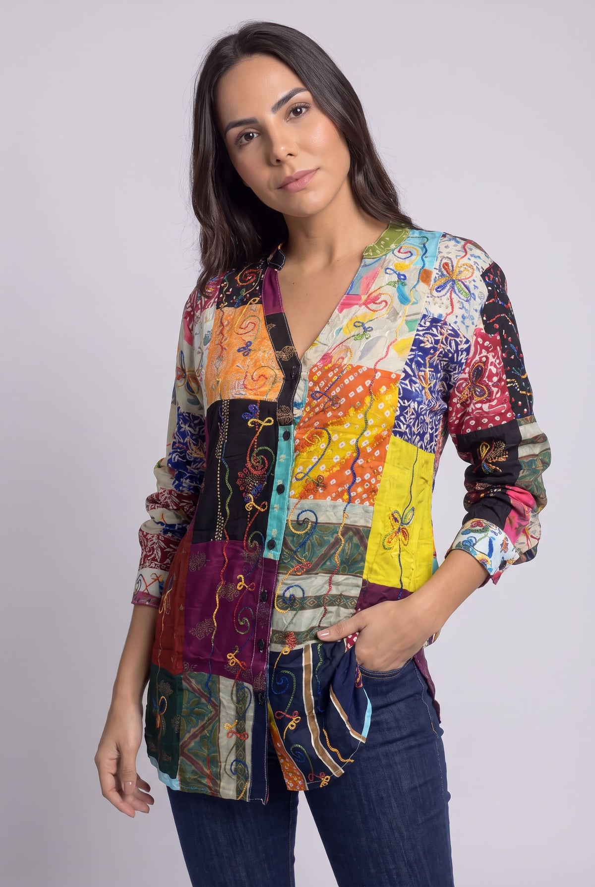 Bluson Patchwork Talla L - Seleno Shop