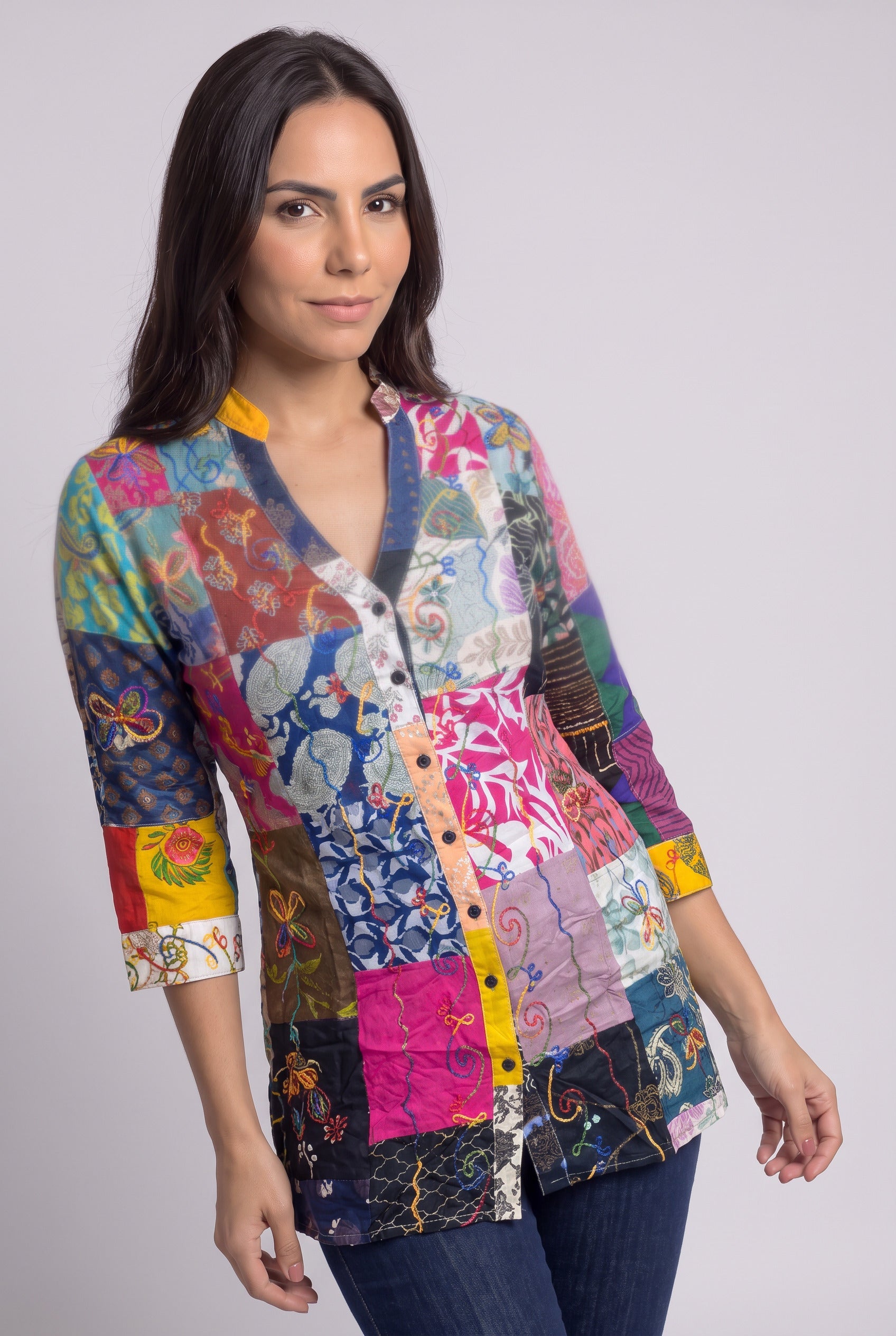 Bluson Patchwork Talla M - Seleno Shop