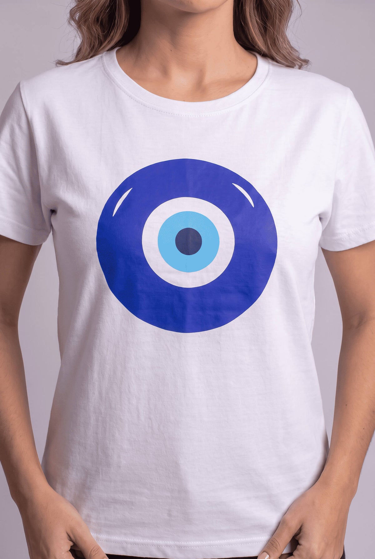 Camiseta blanca Ojo Turco - Seleno Shop
