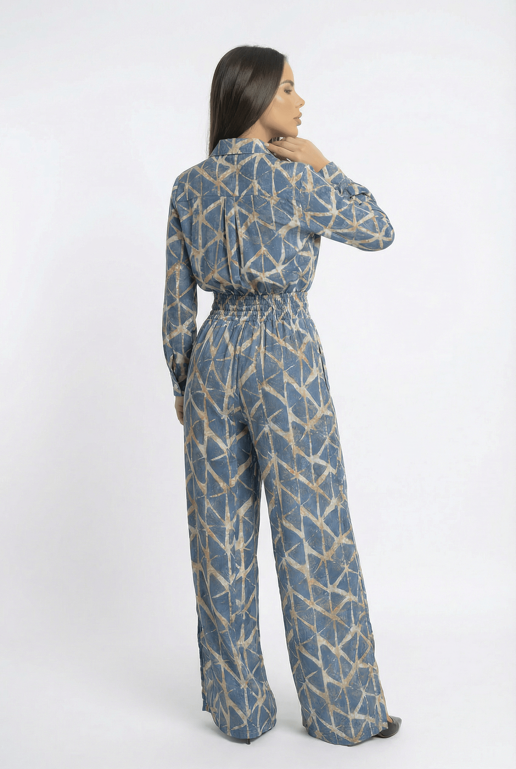 Enterizo Boho Azul y Dorado - Seleno Shop