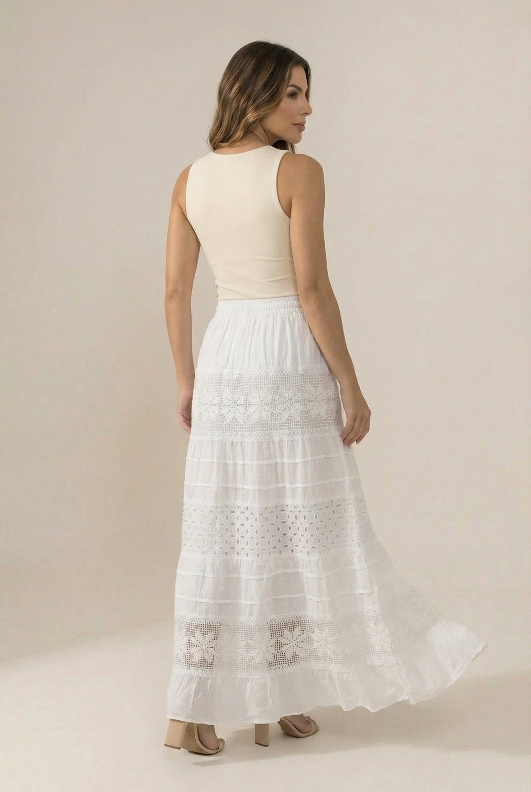 Falda blanca - Seleno Shop