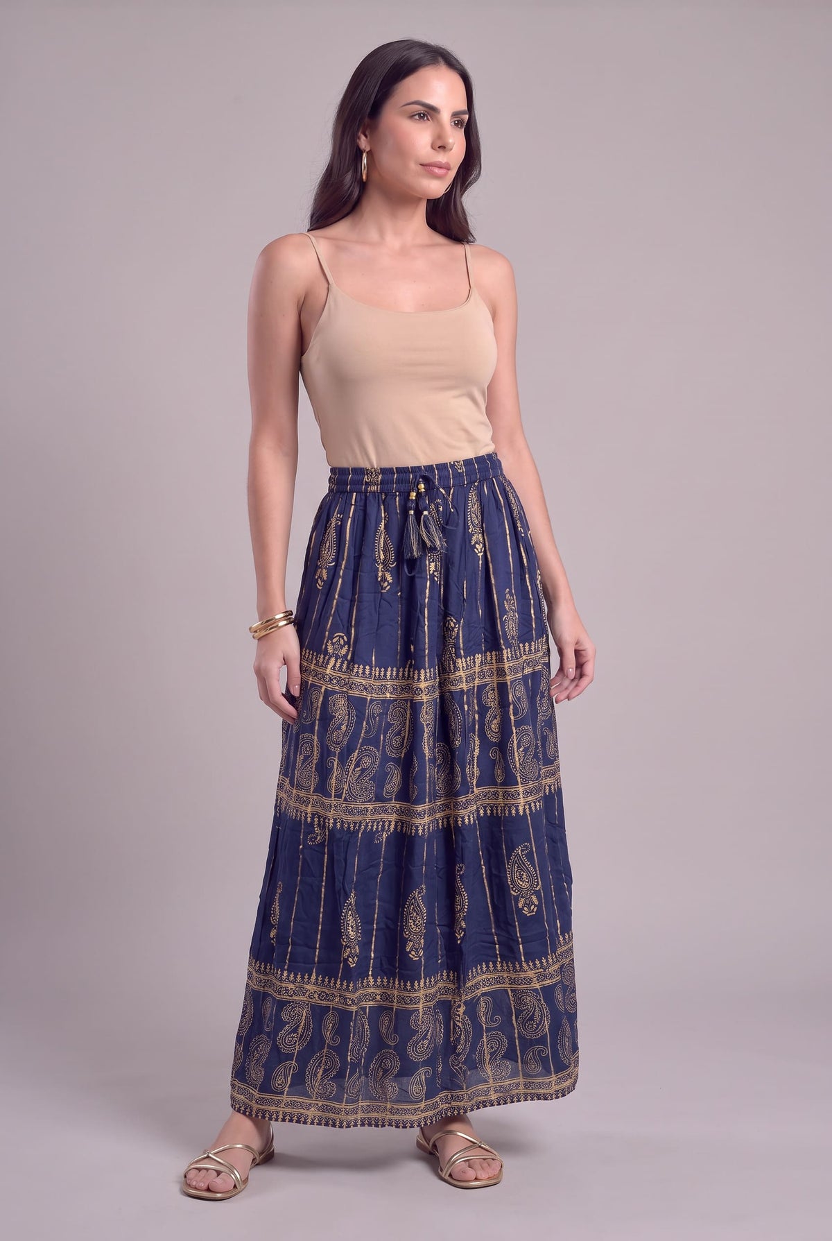 Falda Boho Azul Medianoche - Seleno Shop