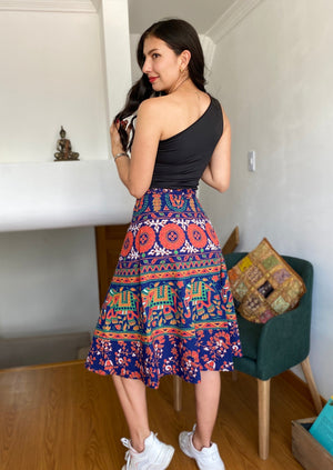 Falda Corta Azul - Seleno Shop