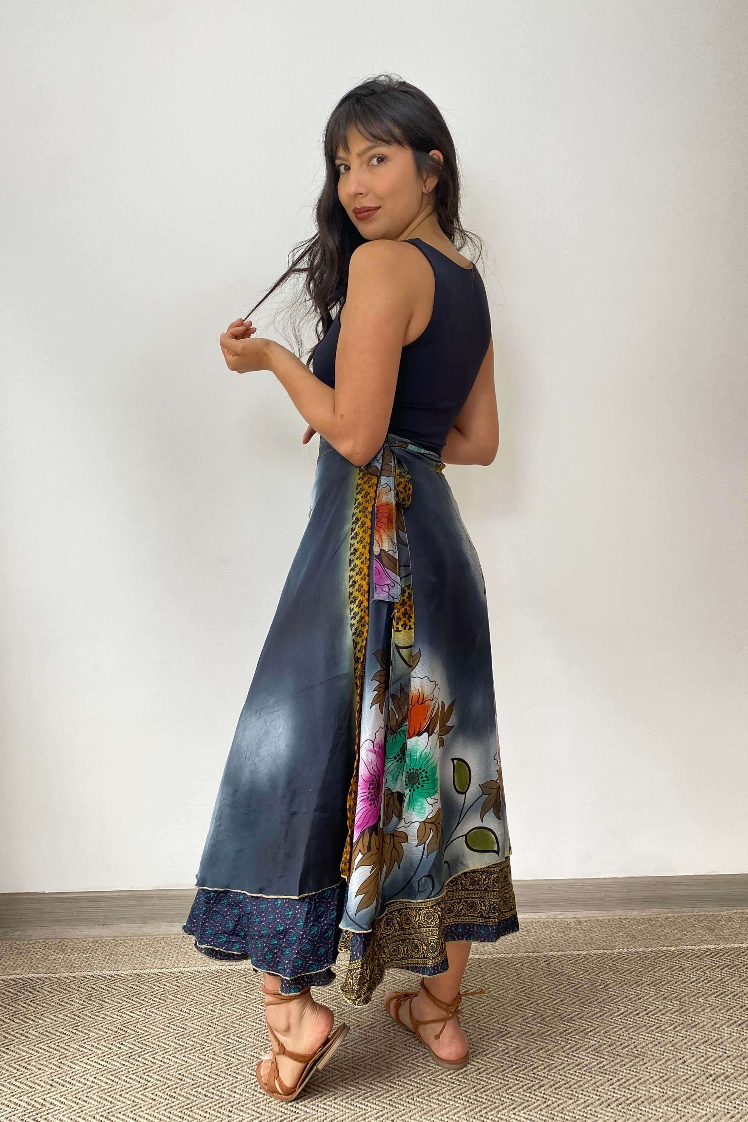 Falda Doble Faz Seda - Seleno Shop