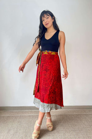 Falda Doble Faz Seda - Seleno Shop