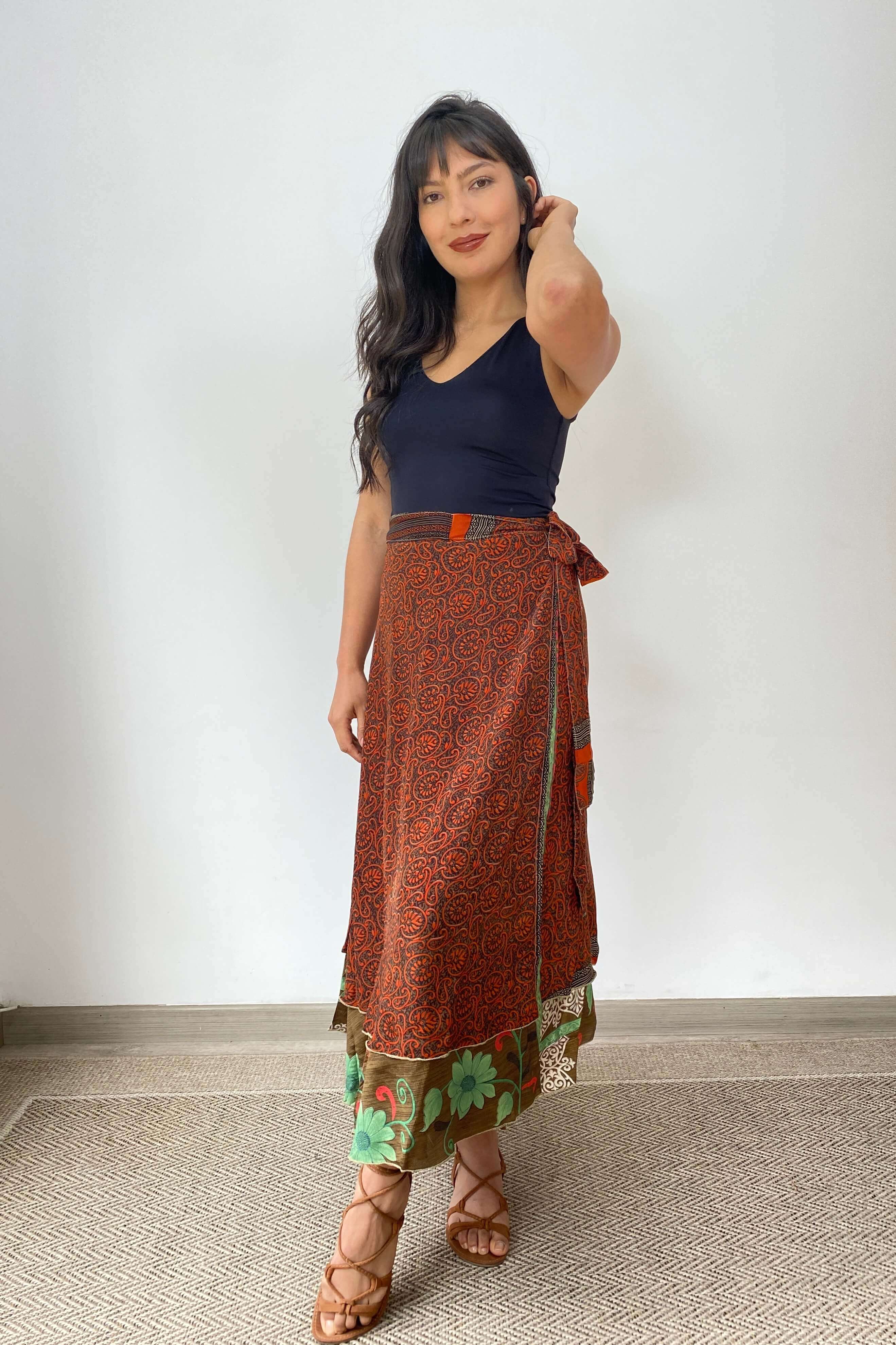 Falda Doble Faz Seda - Seleno Shop