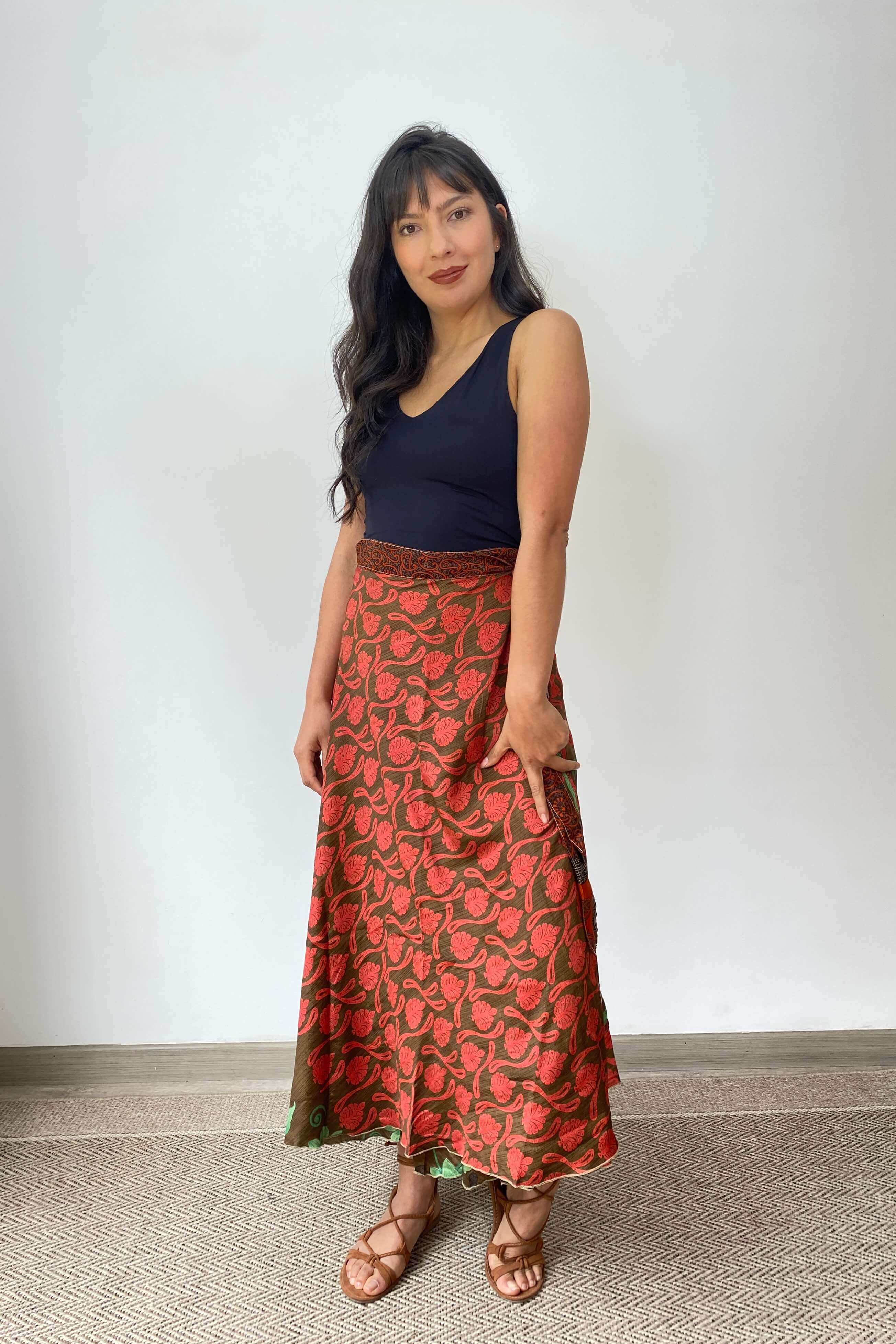 Falda Doble Faz Seda - Seleno Shop