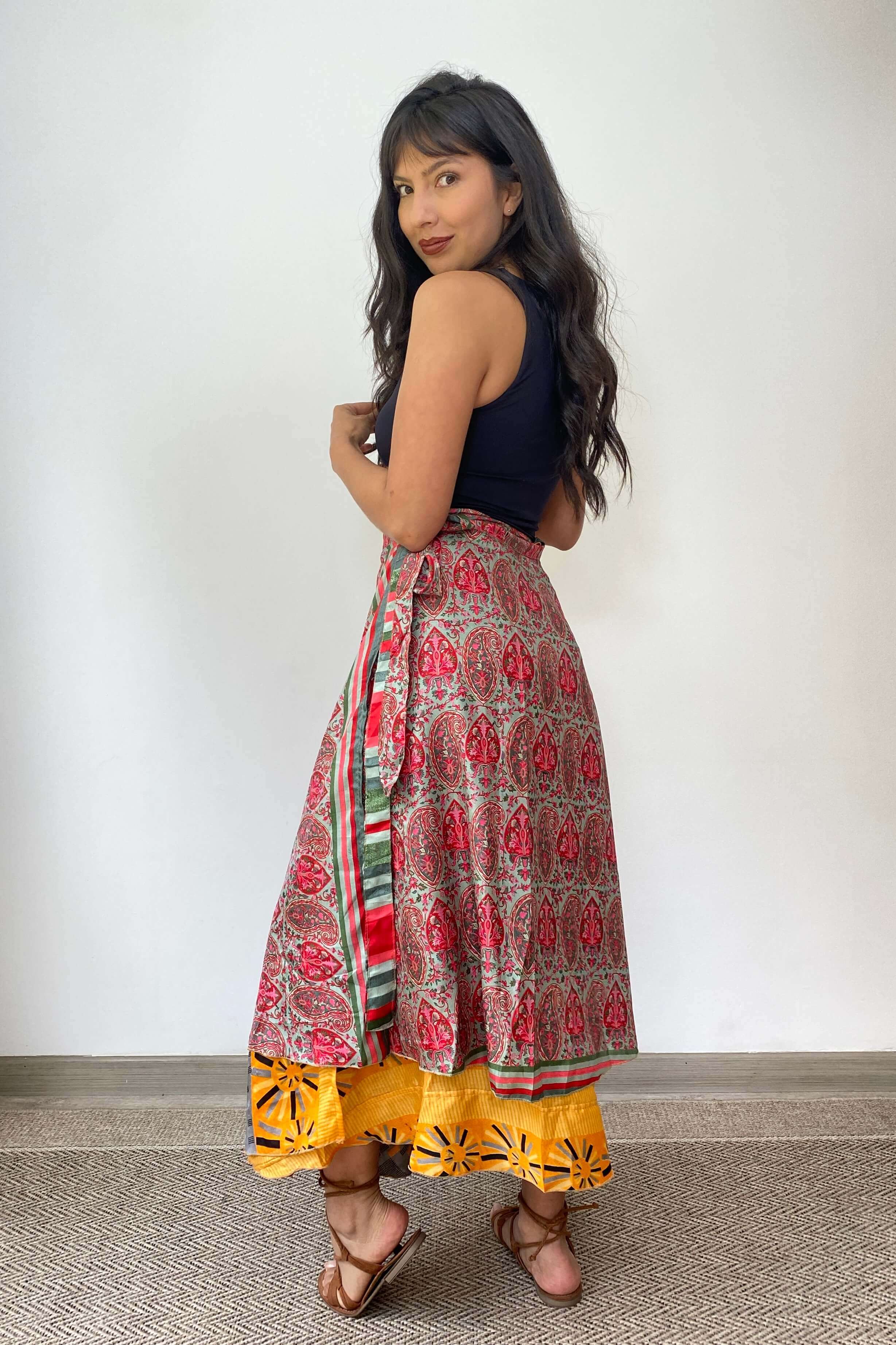 Falda Doble Faz Seda - Seleno Shop