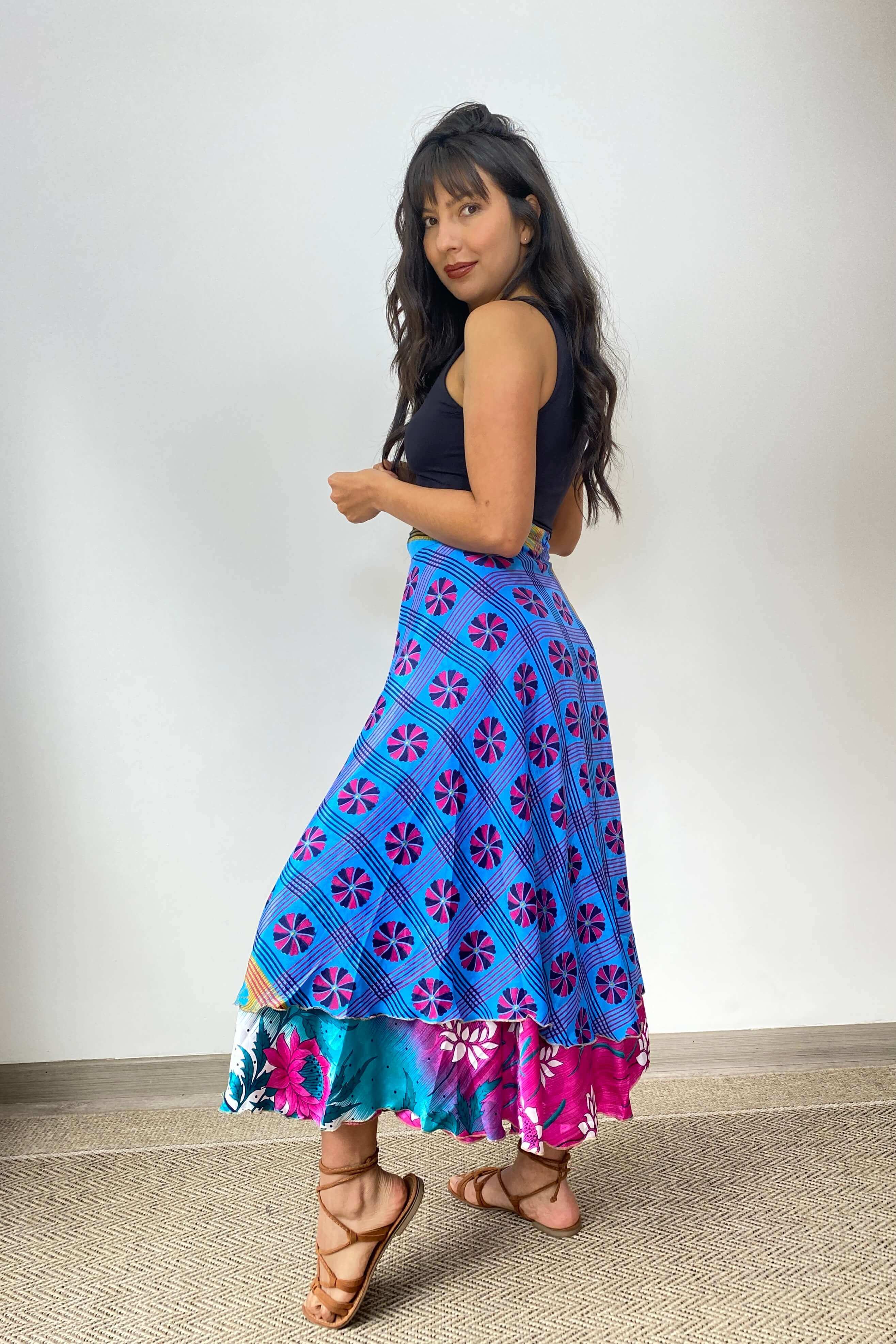 Falda Doble Faz Seda - Seleno Shop