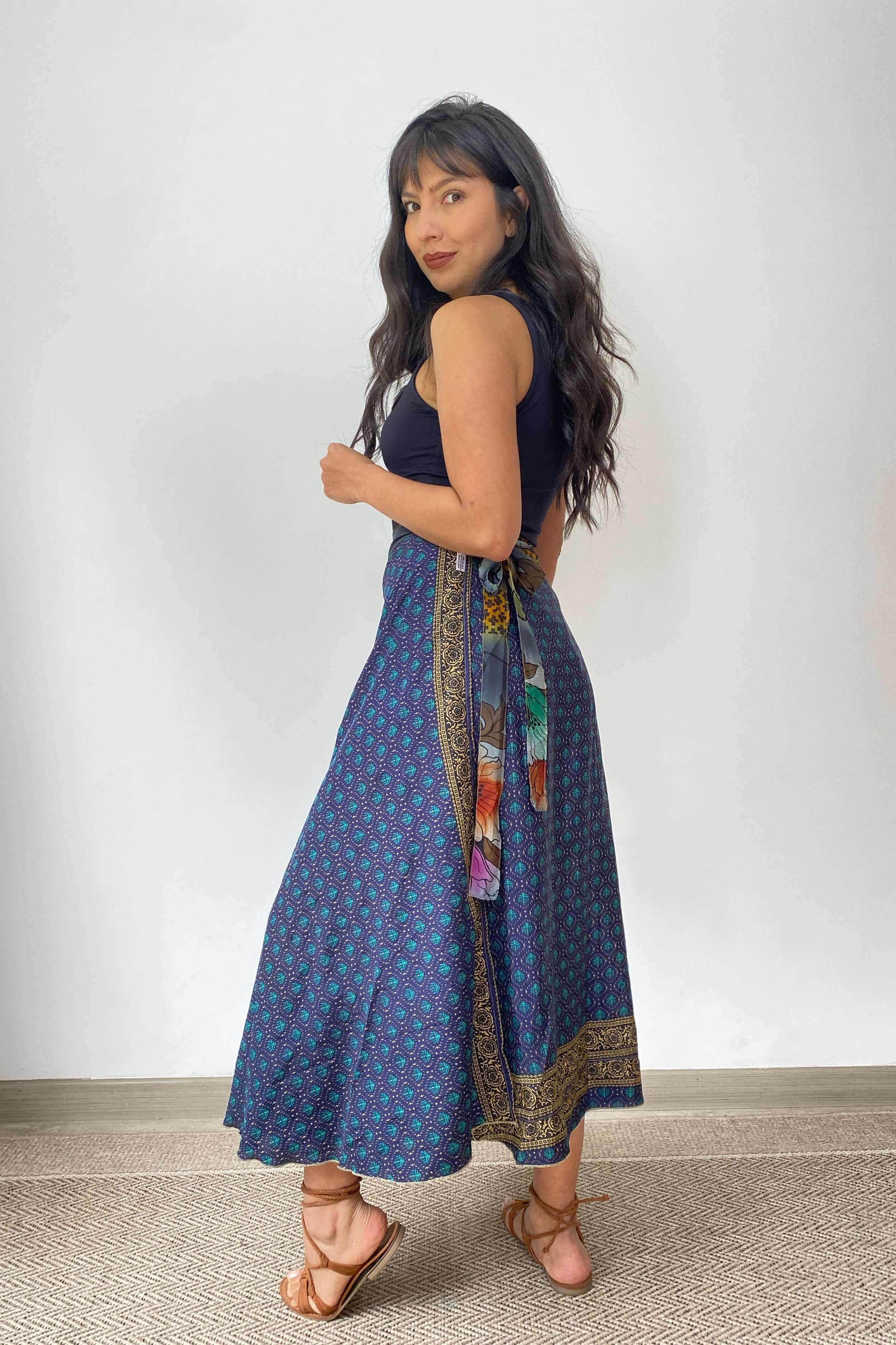 Falda Doble Faz Seda - Seleno Shop