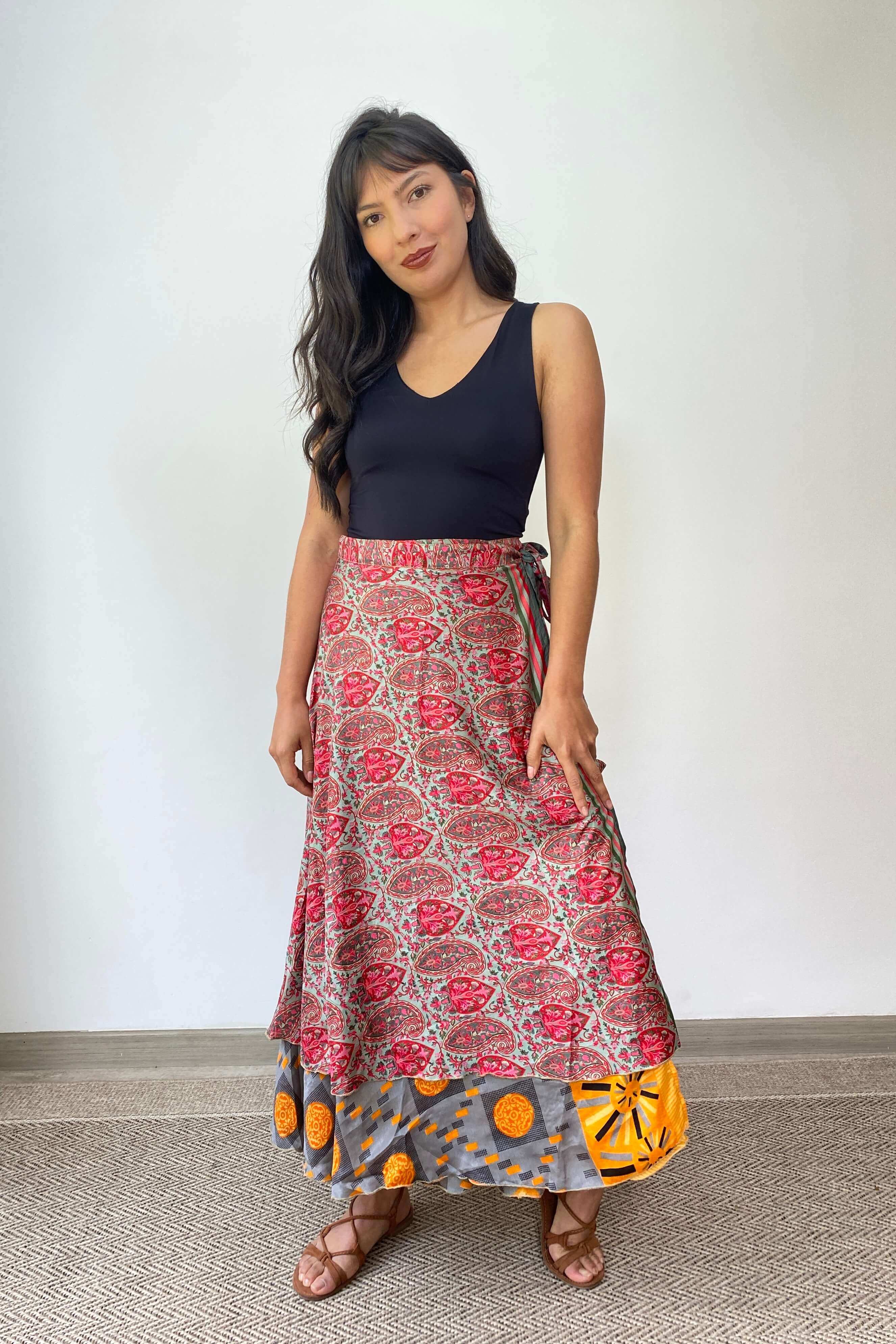 Falda Doble Faz Seda - Seleno Shop