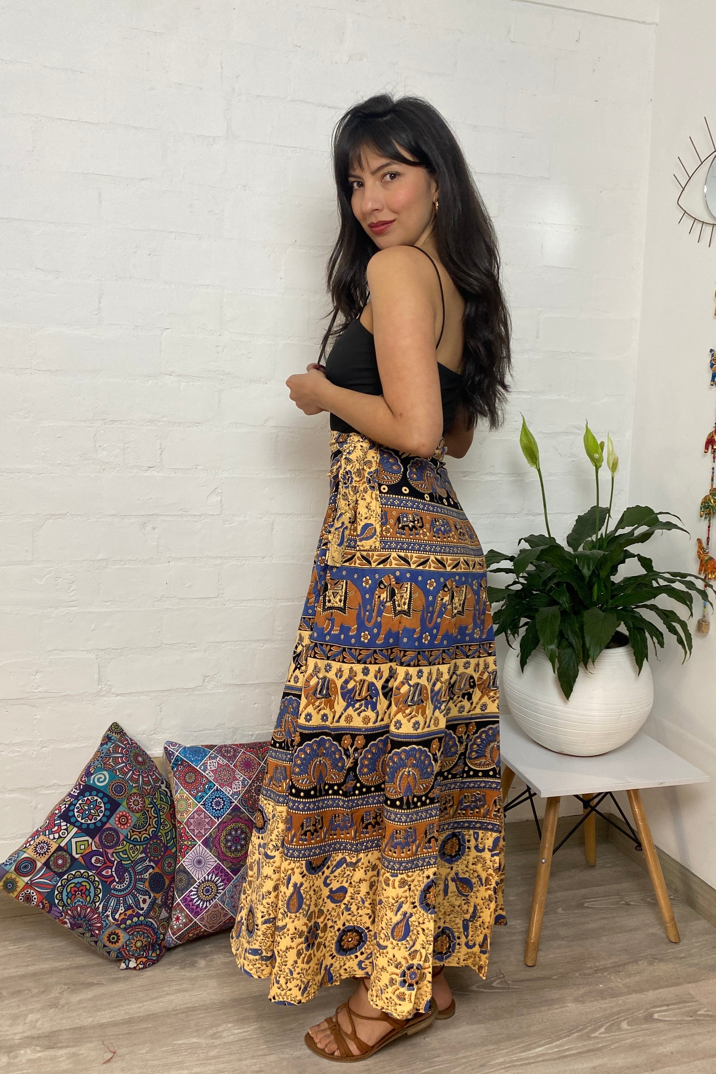 Falda Larga Envolvente - Seleno Shop