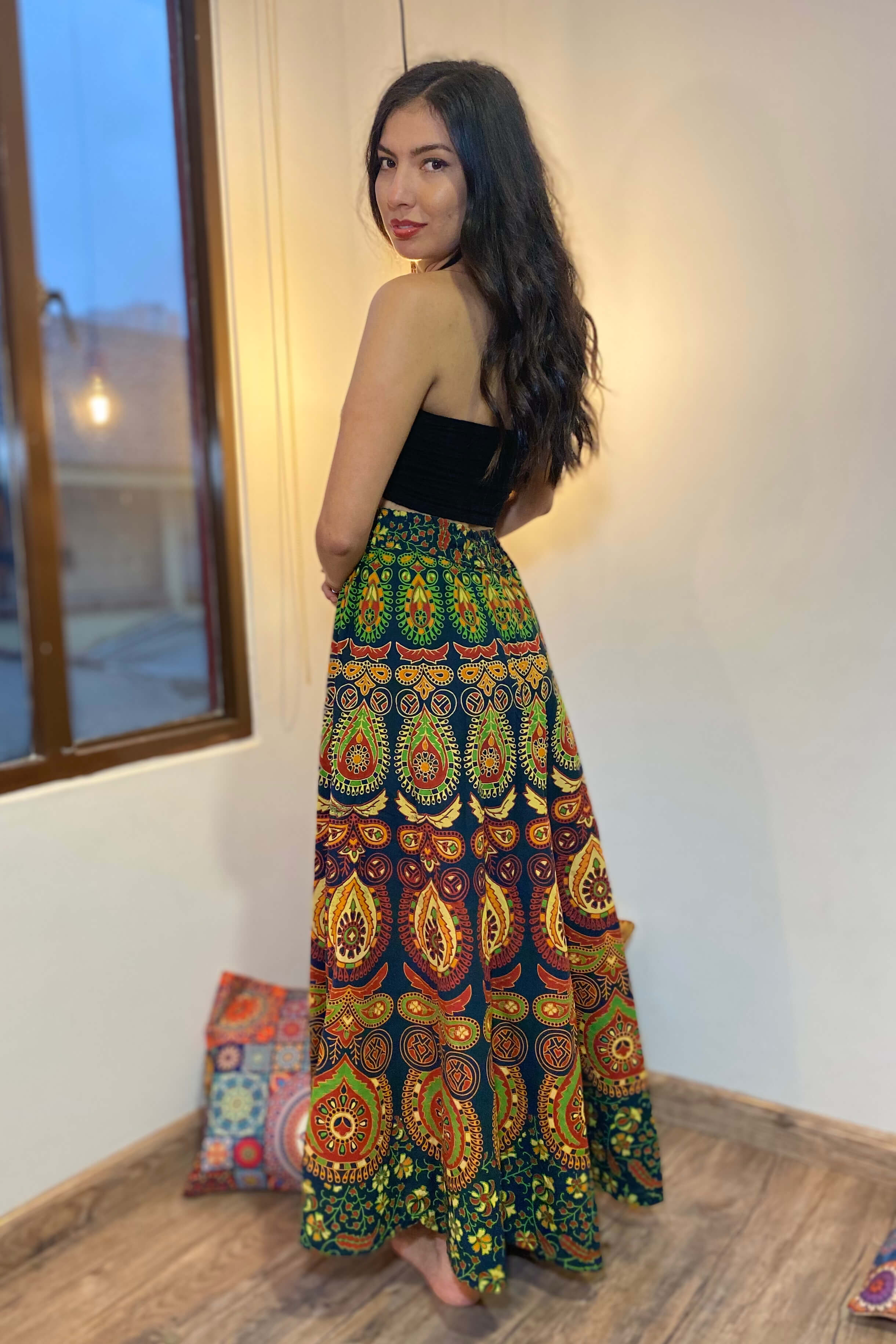 Falda Larga Verde - Seleno Shop