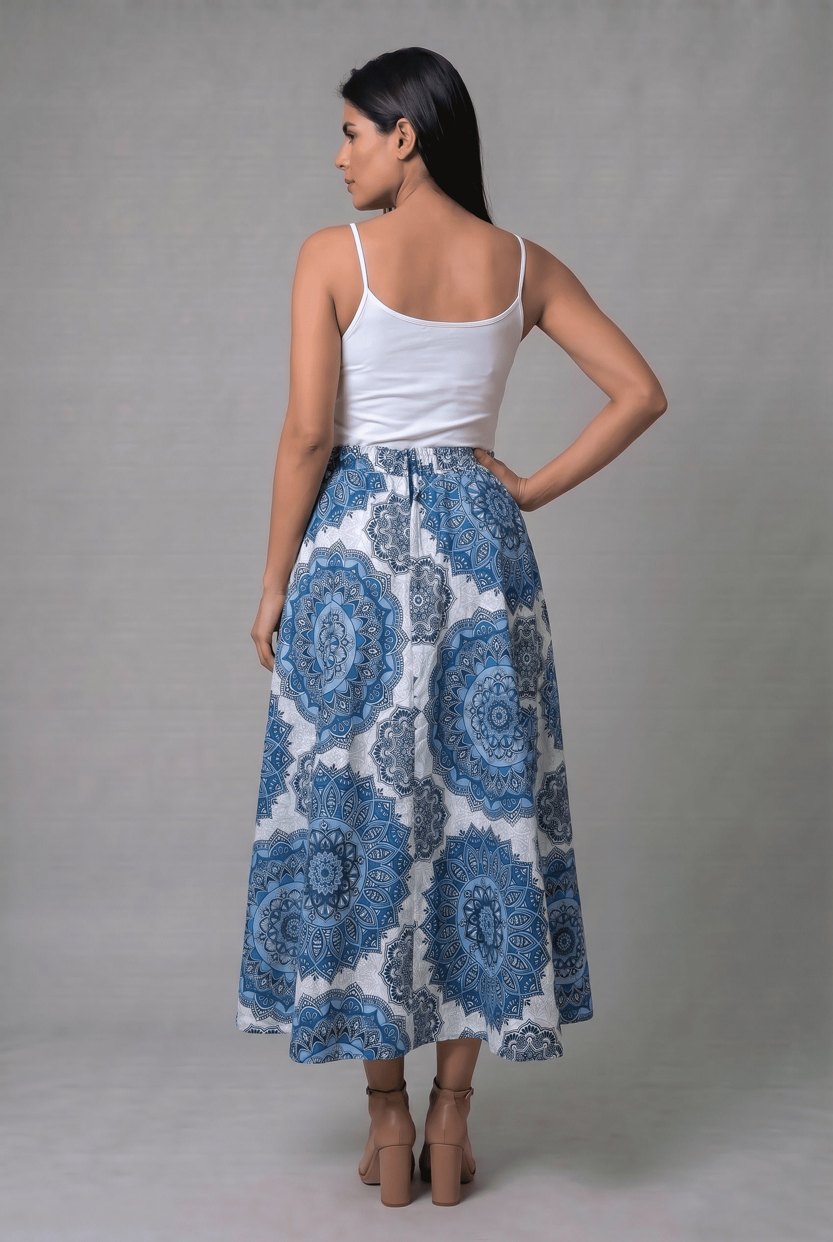 La Falda Serendipia Azul y Blanco - Seleno Shop