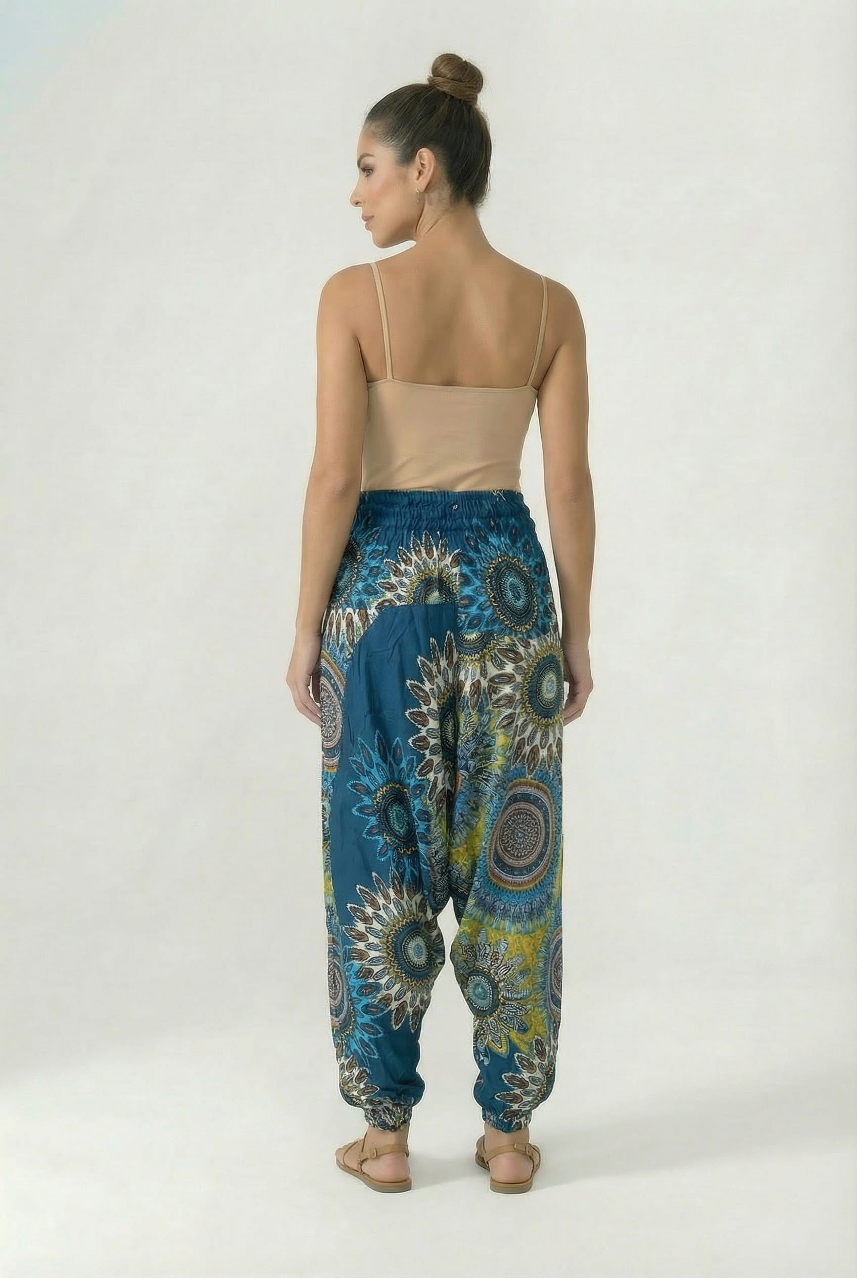 Pantalon Harem Azul Mandalas - Seleno Shop