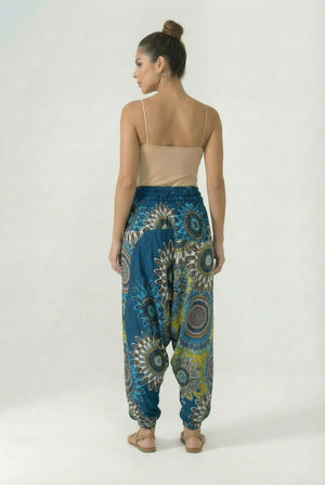 Pantalon Harem Azul Mandalas - Seleno Shop
