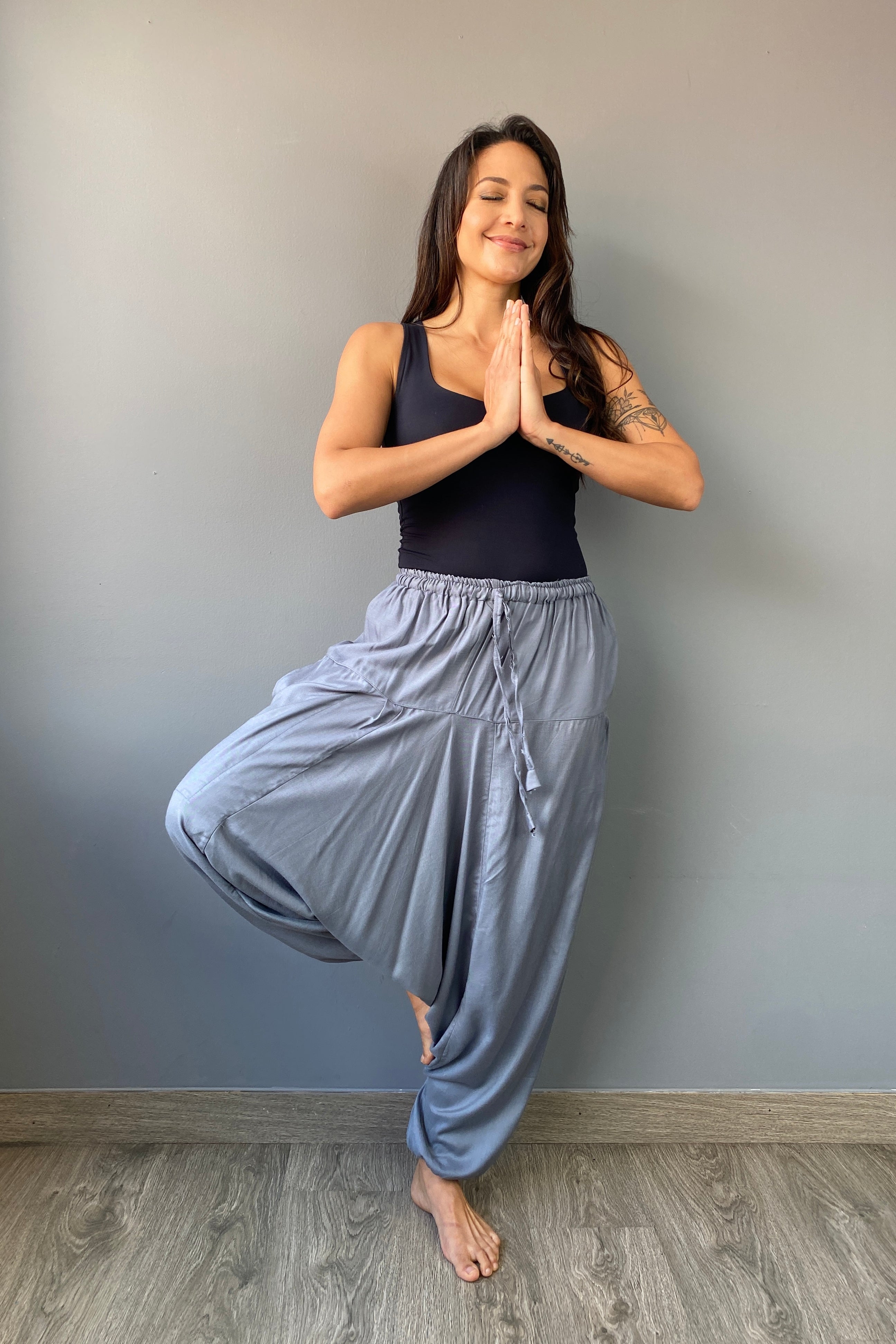 Pantalon Harem Gris - Seleno Shop