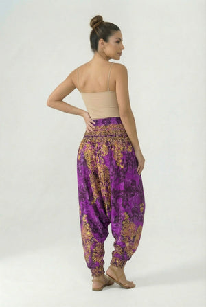 Pantalon Harem Morado Mandalas - Seleno Shop