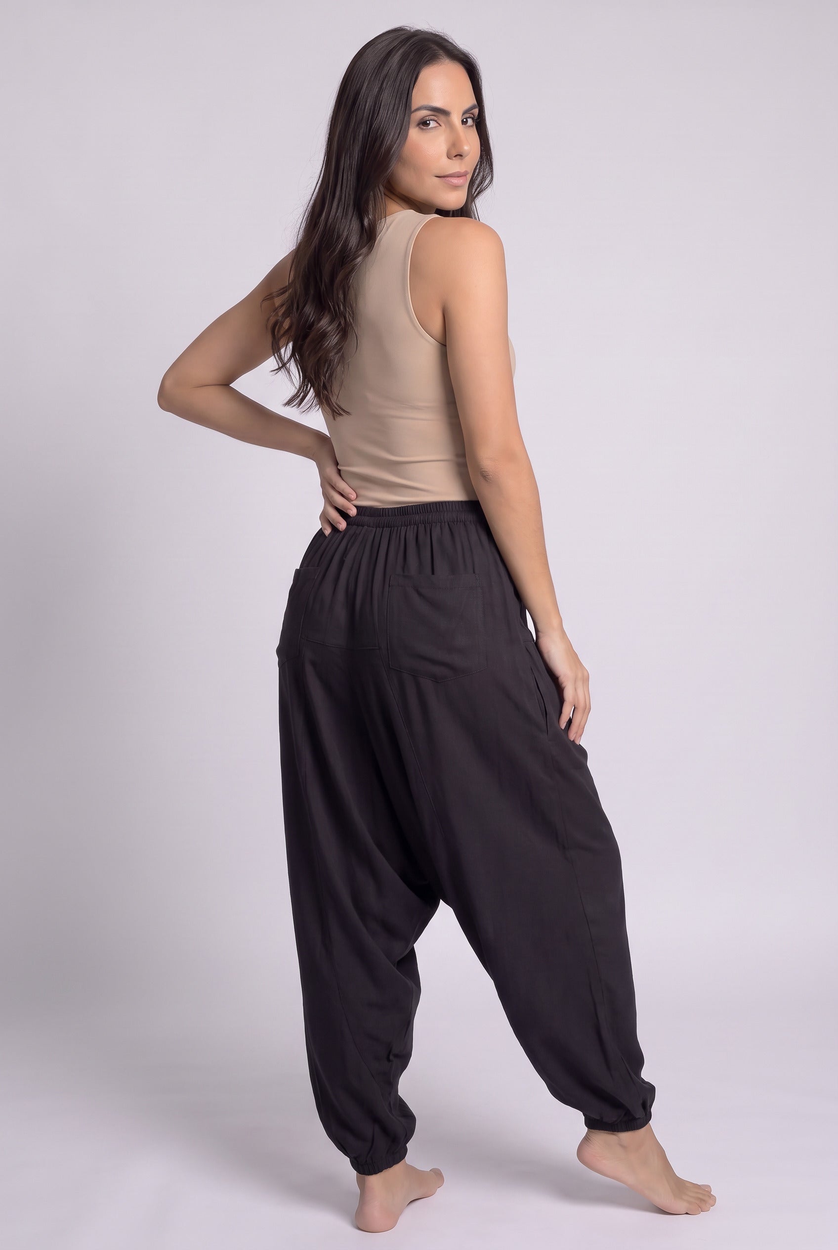Pantalon Harem Negro - Seleno Shop