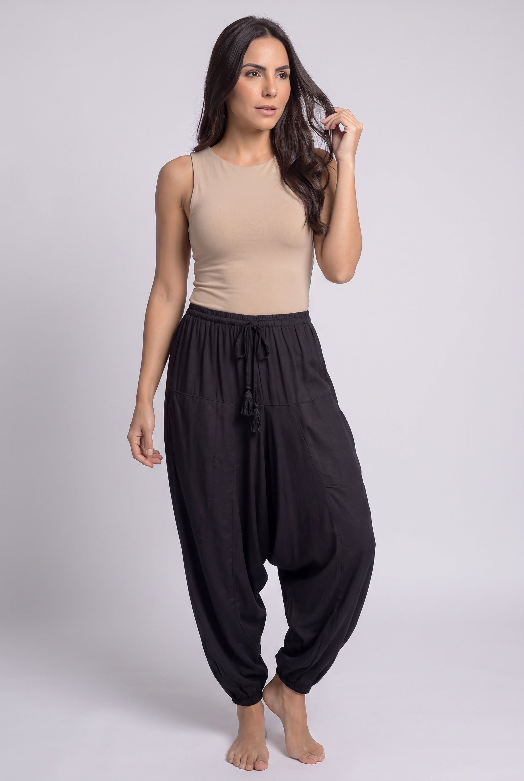 Pantalon Harem Negro - Seleno Shop