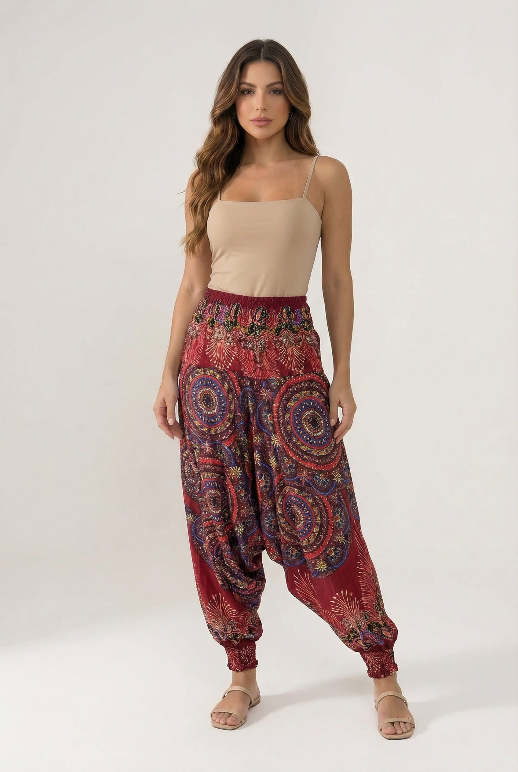 Pantalon Harem Rojo Mandalas - Seleno Shop