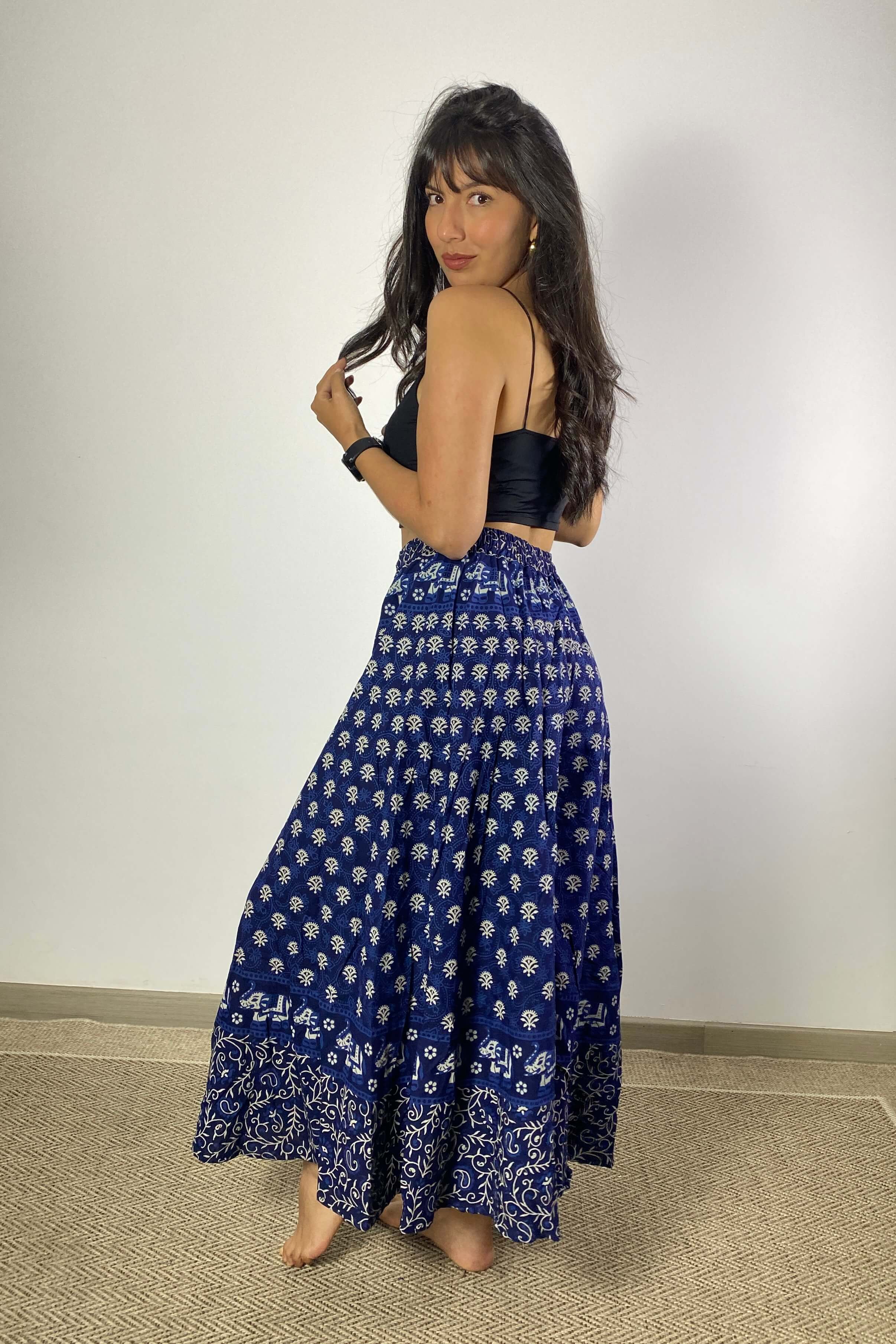 Pantalon Hippie Azul - Seleno Shop