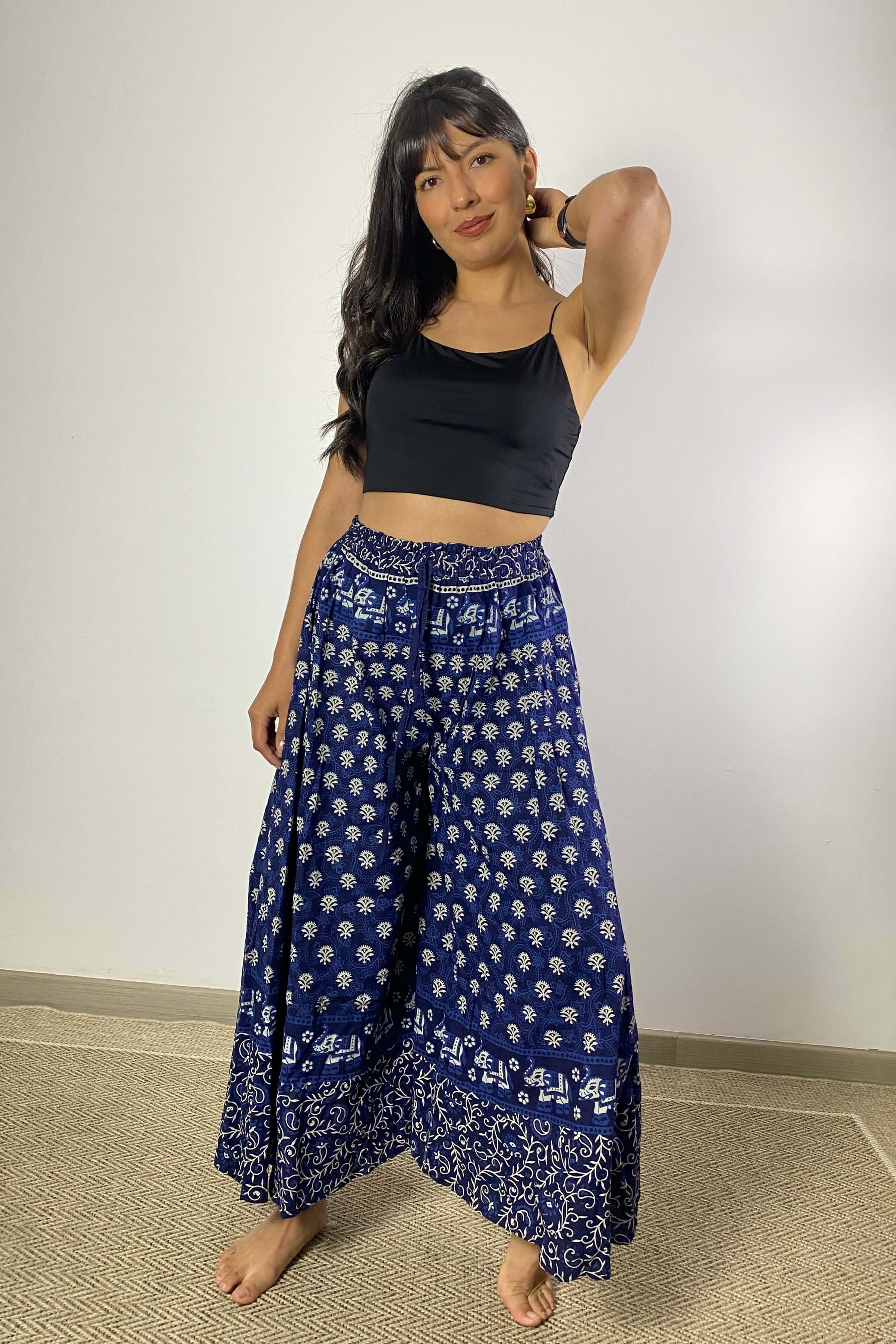 Pantalon Hippie Azul - Seleno Shop