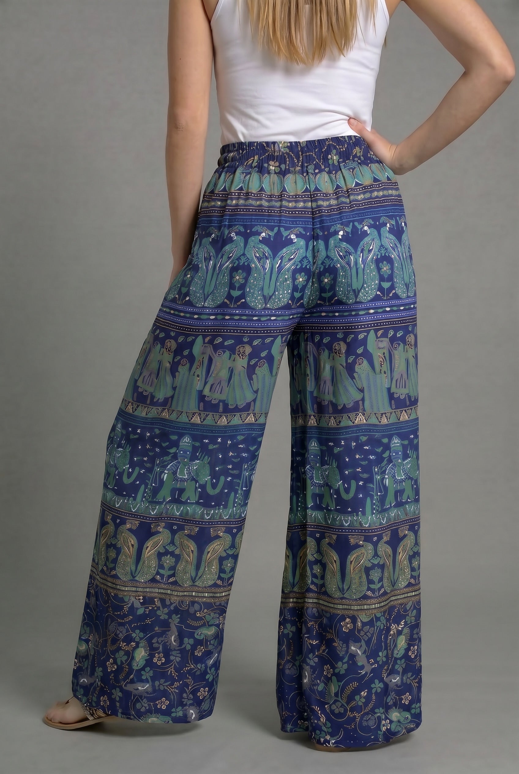 Pantalon Hippie Azul - Seleno Shop