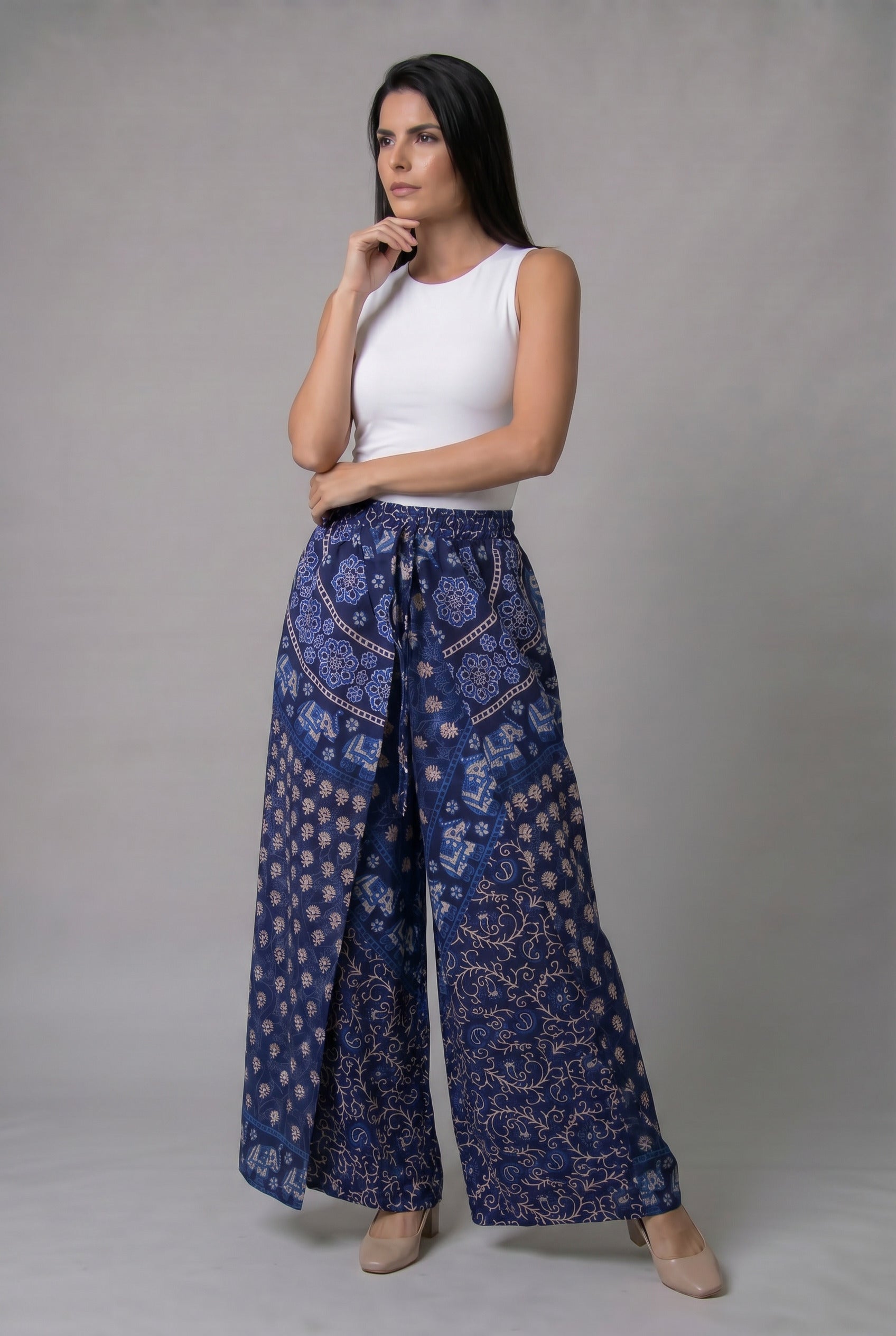 Pantalon Hippie Mariposa Azul - Seleno Shop